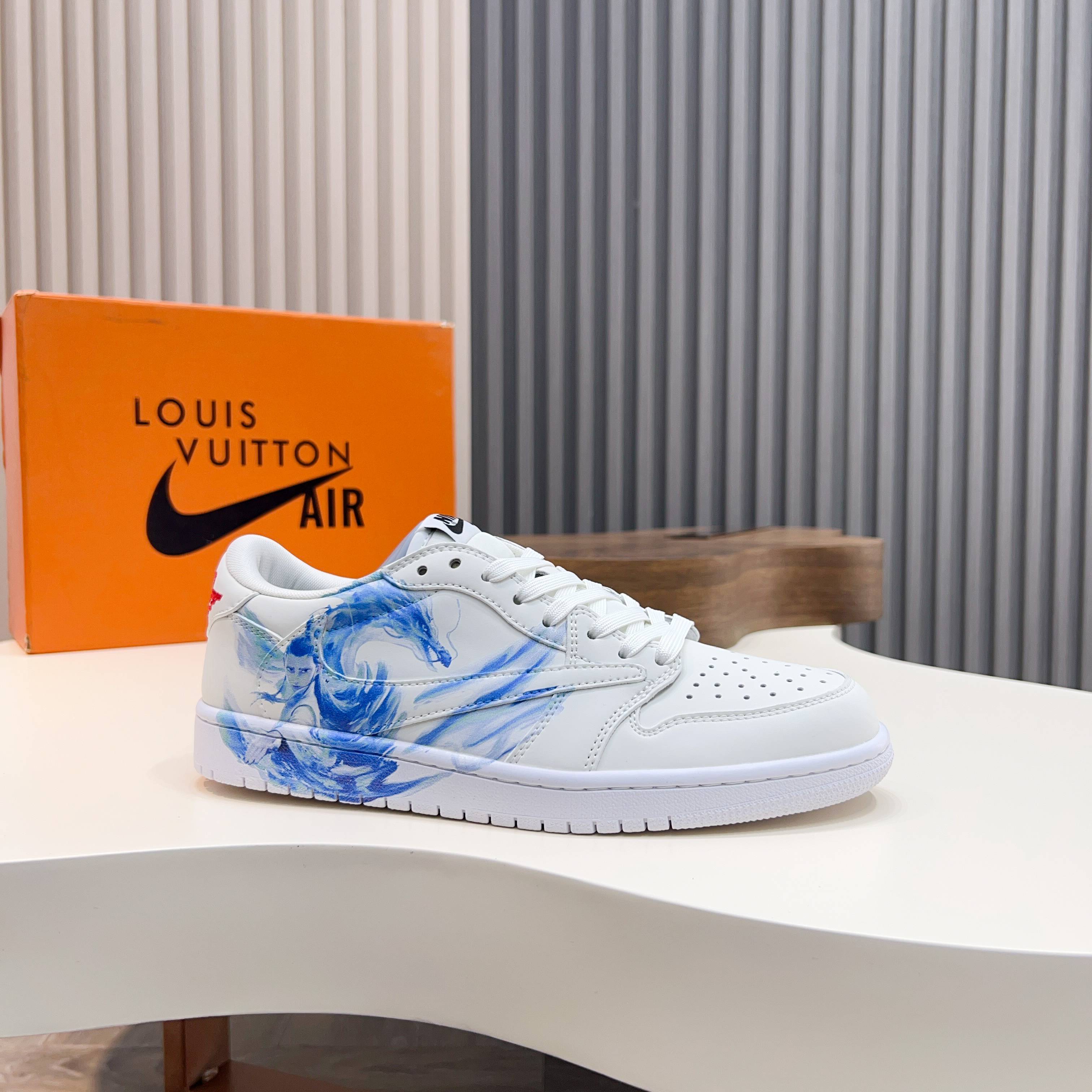 L.v x Nike Low-Top Sneakers Leather White Designer Shoes Size 39-44 6 a1741921204184 8823