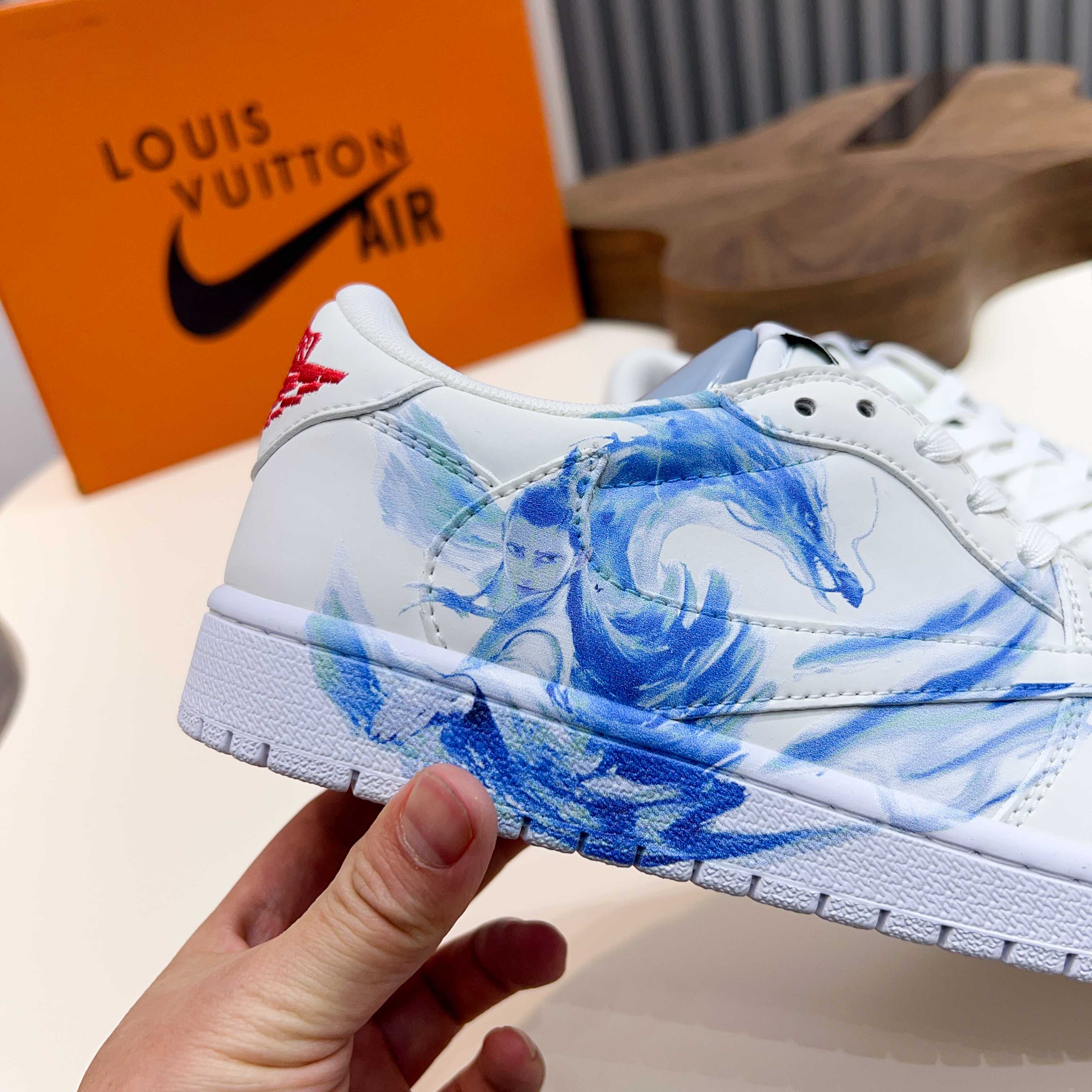 L.v x Nike Low-Top Sneakers Leather White Designer Shoes Size 39-44 5 a1741921204610 0137