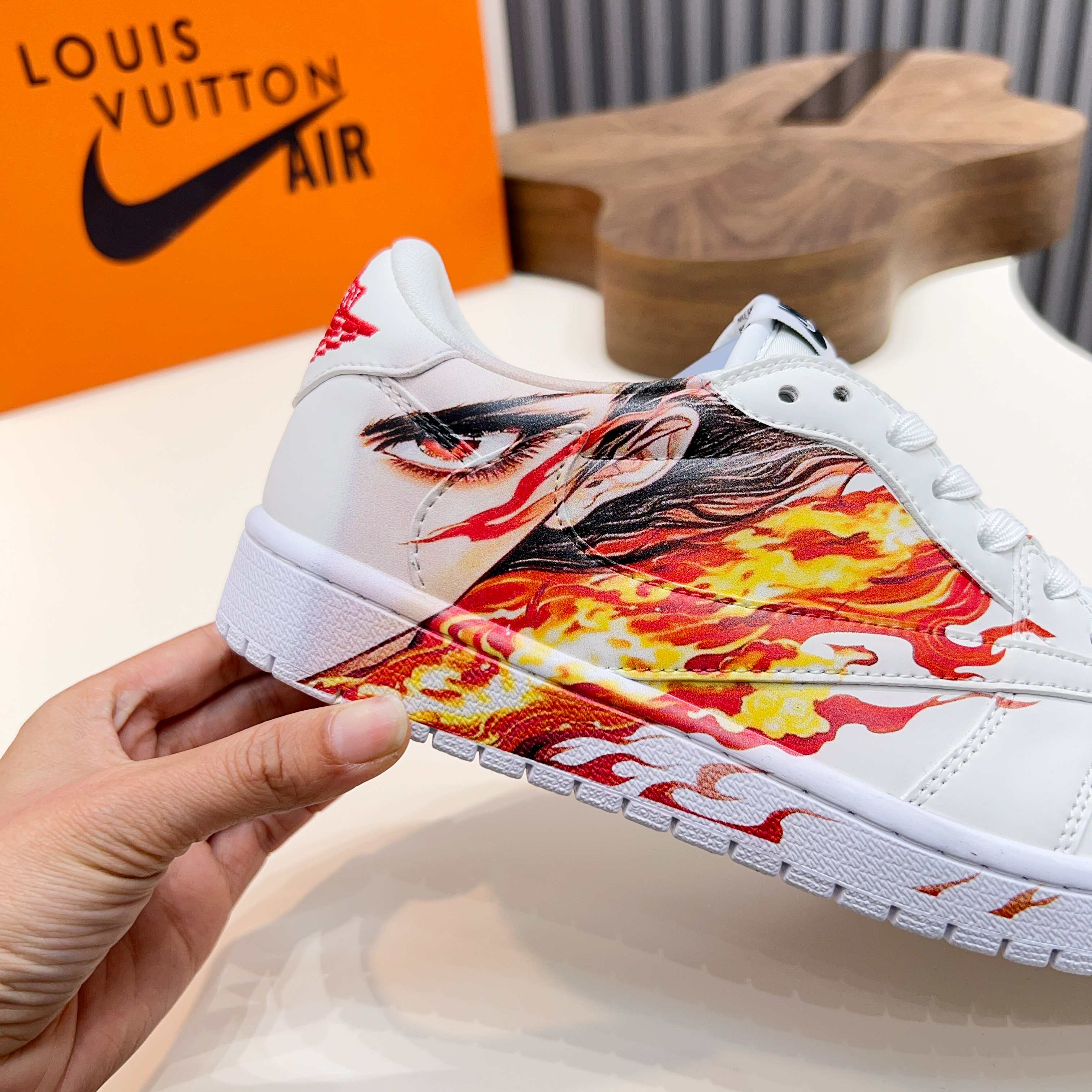L.v x Nike Low-Top Leather Sneakers with Anime Print 6 a1741921233157 1185