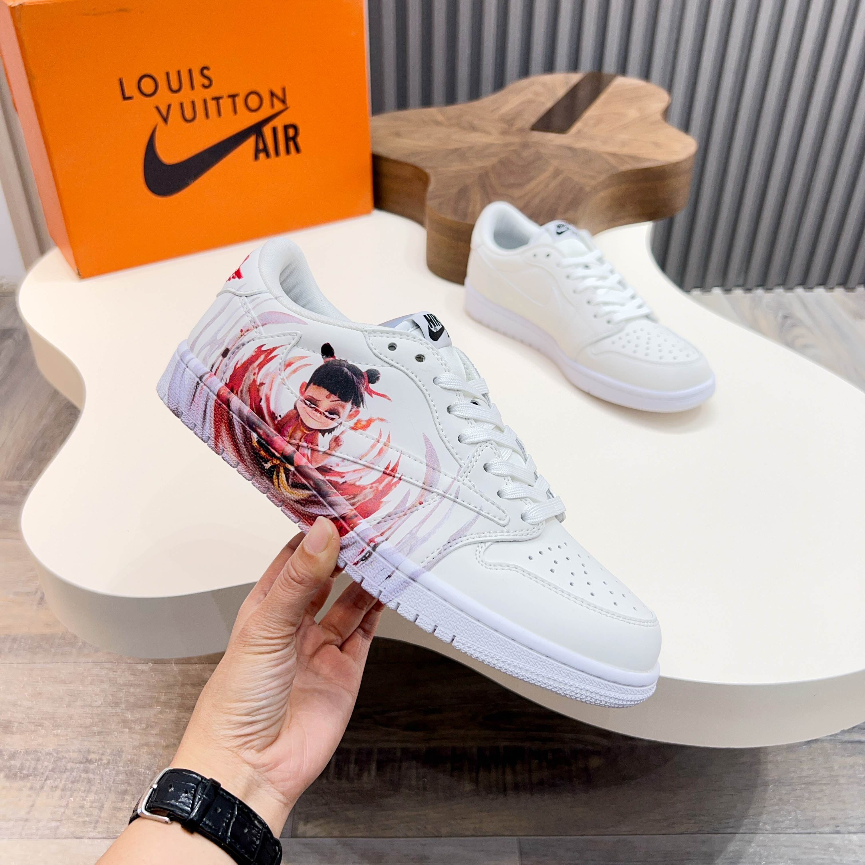 L.v X Nike Low-Top Sneakers - Leather, Print Logo, Fashionable & Versatile 3 a1741921324419 6576