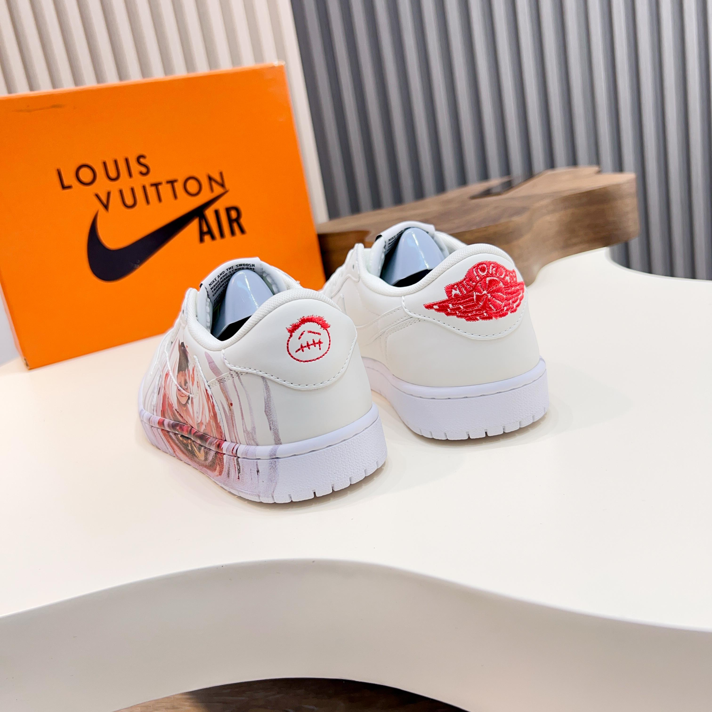 L.v X Nike Low-Top Sneakers - Leather, Print Logo, Fashionable & Versatile 10 a1741921327411 7678