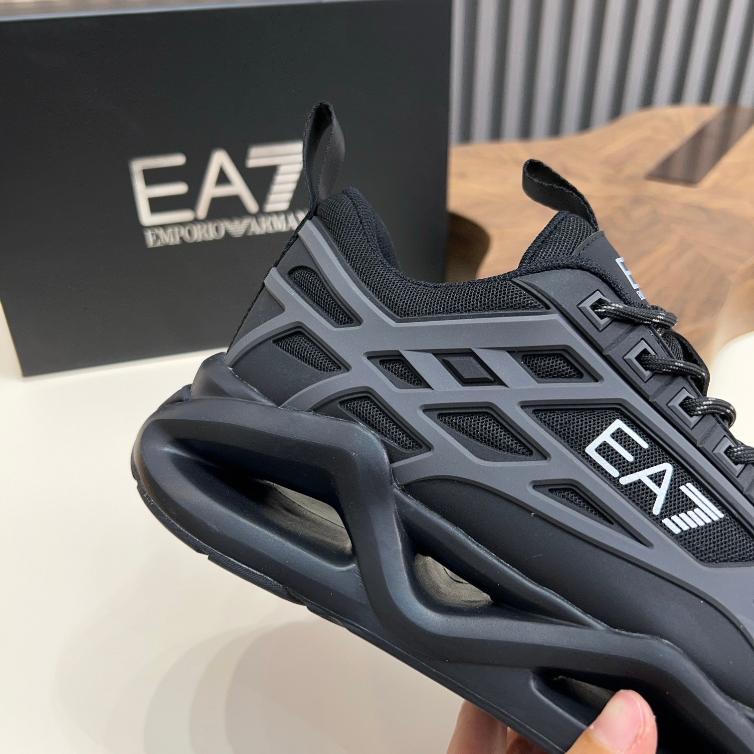 Emporio Armani EA7 Men's Black Sneakers - Imported Materials & Comfort 6 a1743060850694 6176