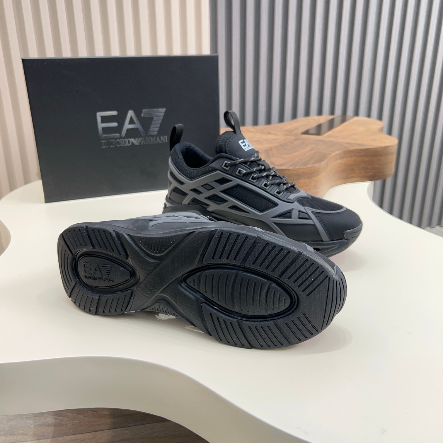 Emporio Armani EA7 Men's Black Sneakers - Imported Materials & Comfort 4 a1743060850701 7264