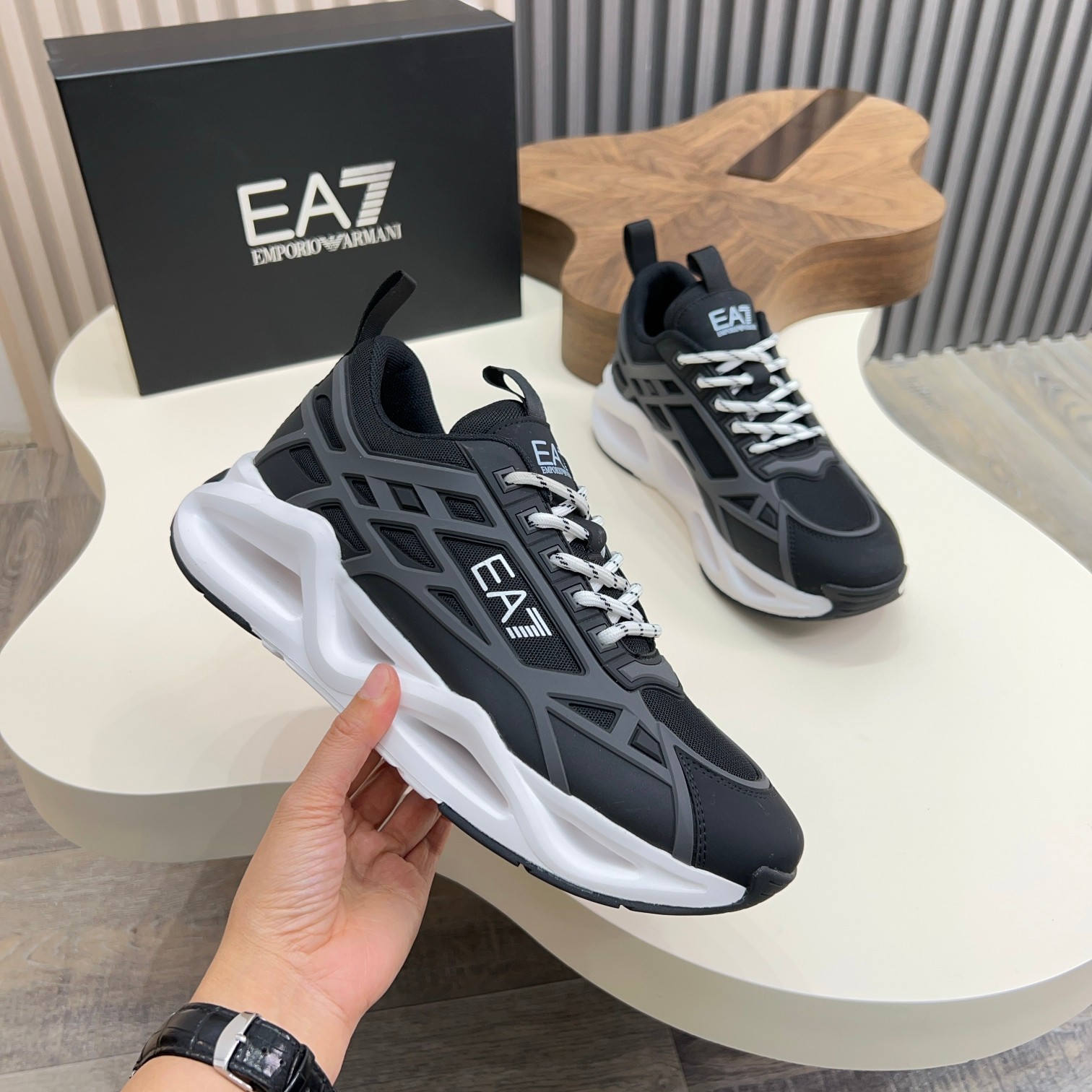 Emporio Armani Men's EA7 Sneakers, Stylish and Comfortable, Sizes 39-44 3 a1743060886633 4356