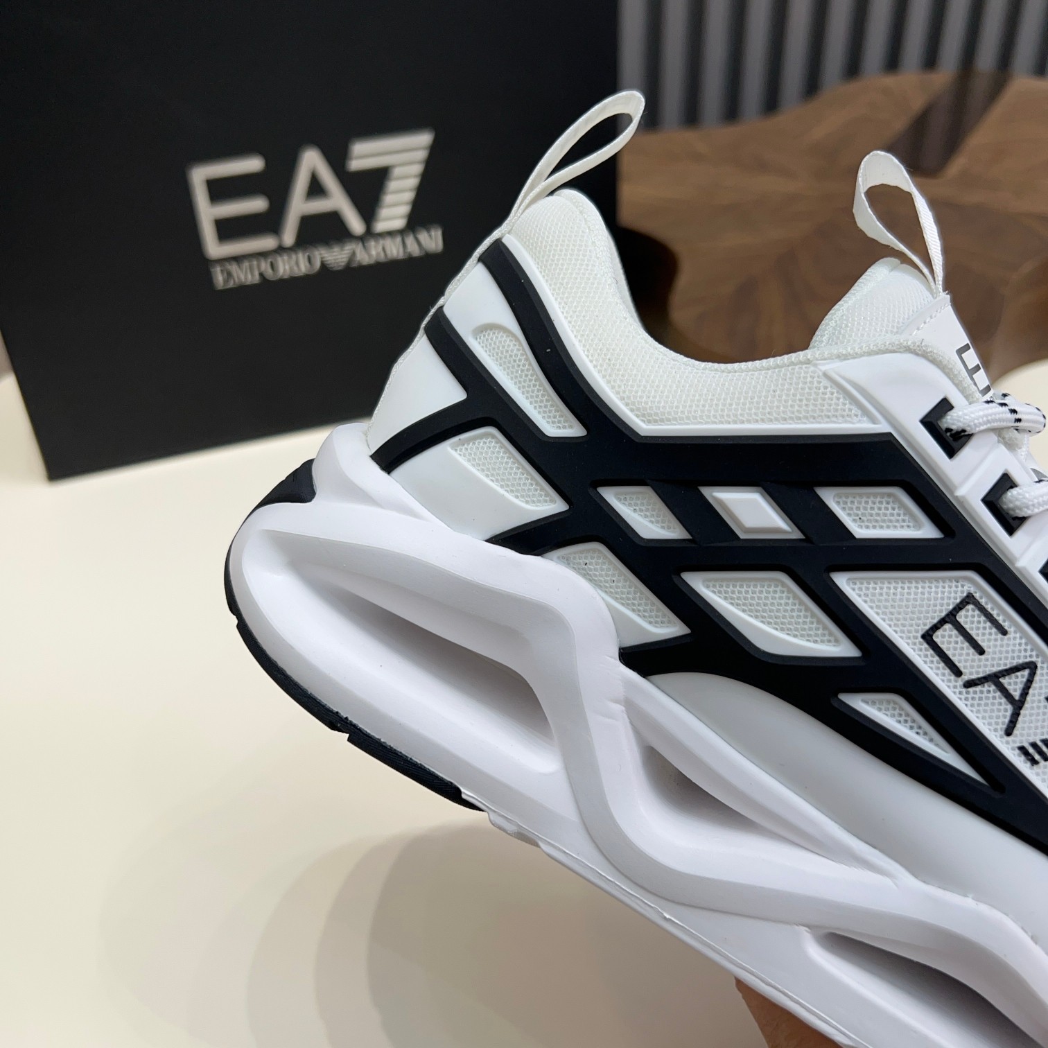 Emporio Armani Men's White & Black Designer Sneakers, Sizes 39-44 6 a1743060934727 8725