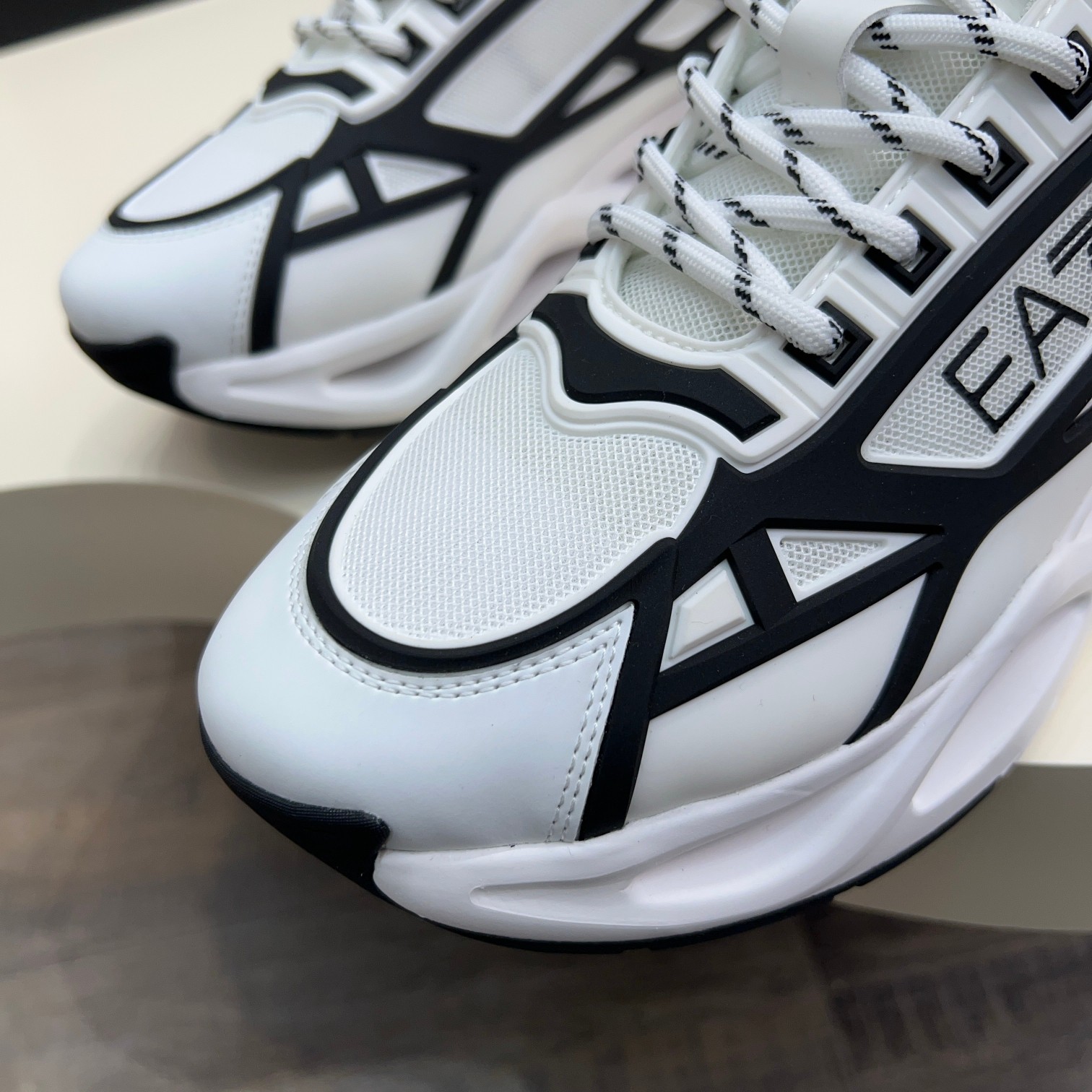 Emporio Armani Men's White & Black Designer Sneakers, Sizes 39-44 8 a1743061045178 4216