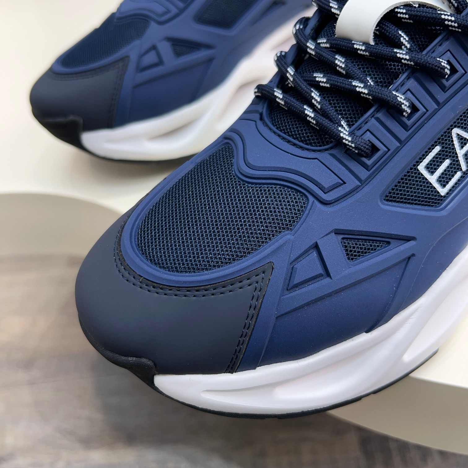 Emporio Armani Men's Blue Sneakers With White Accents - Size 39-44 7 a1743061067679 3841