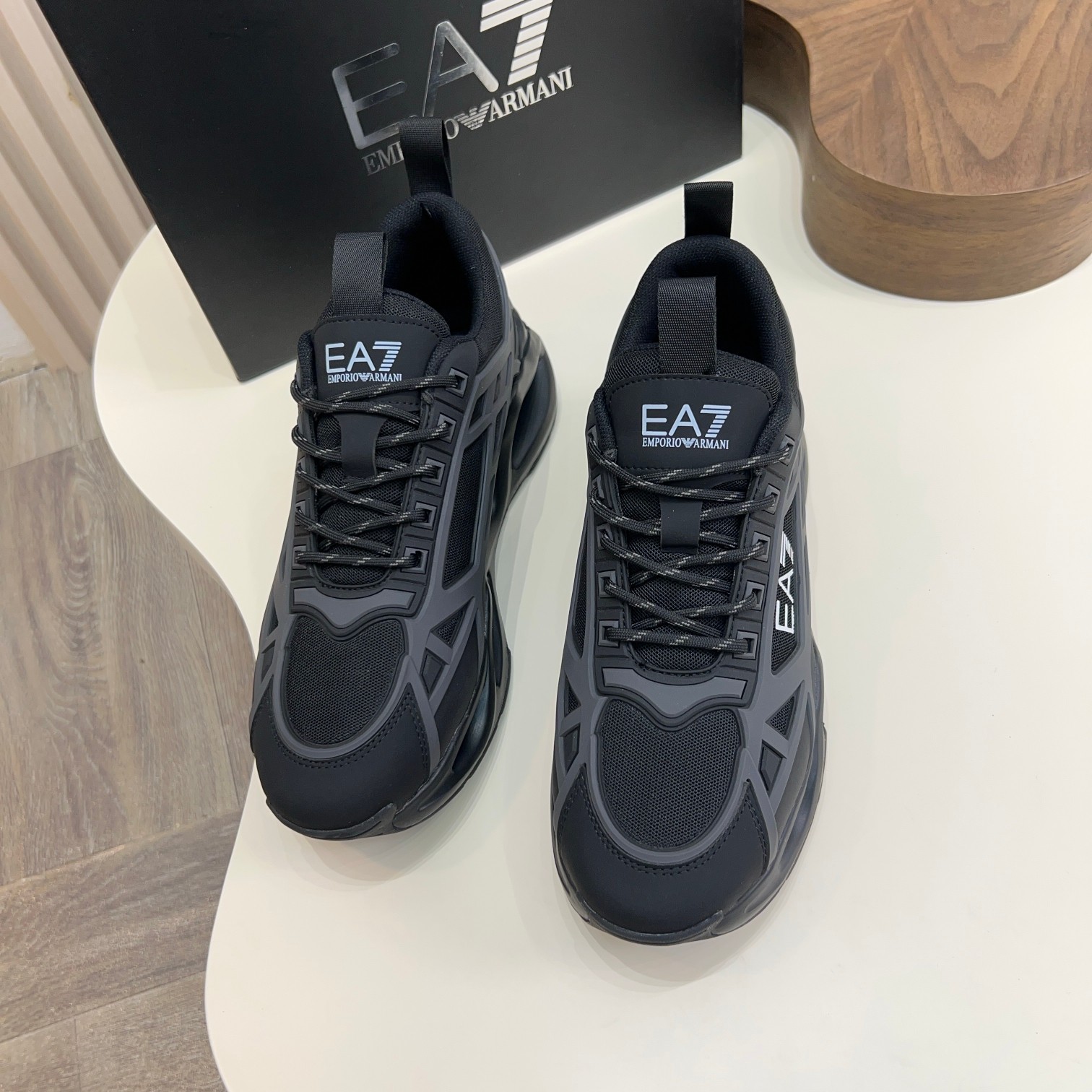 Emporio Armani EA7 Men's Black Sneakers - Imported Materials & Comfort 10 a1743061069172 4843