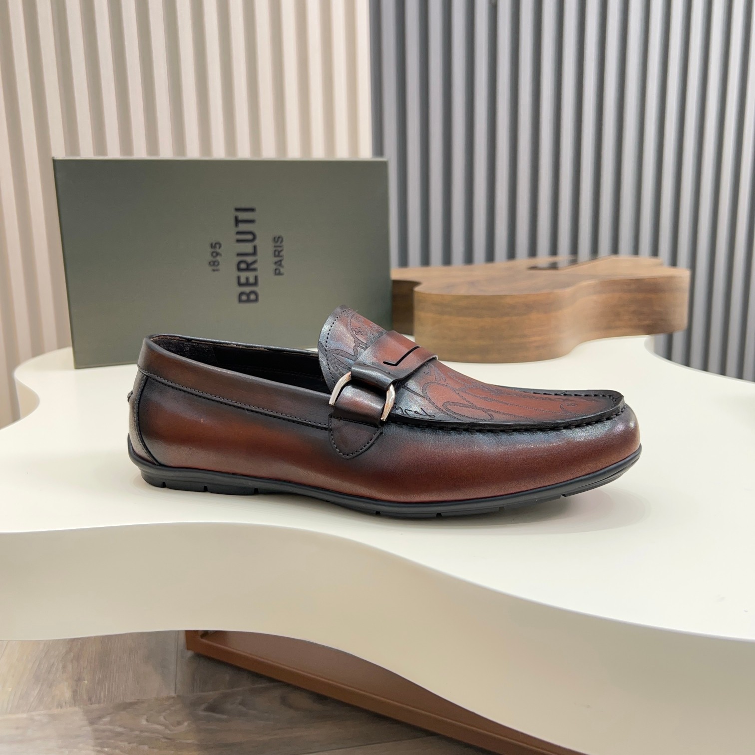 Berluti Men's Handmade Leather Loafers - Italian Calfskin, Exquisite Patina 10 a1743061075927 5775
