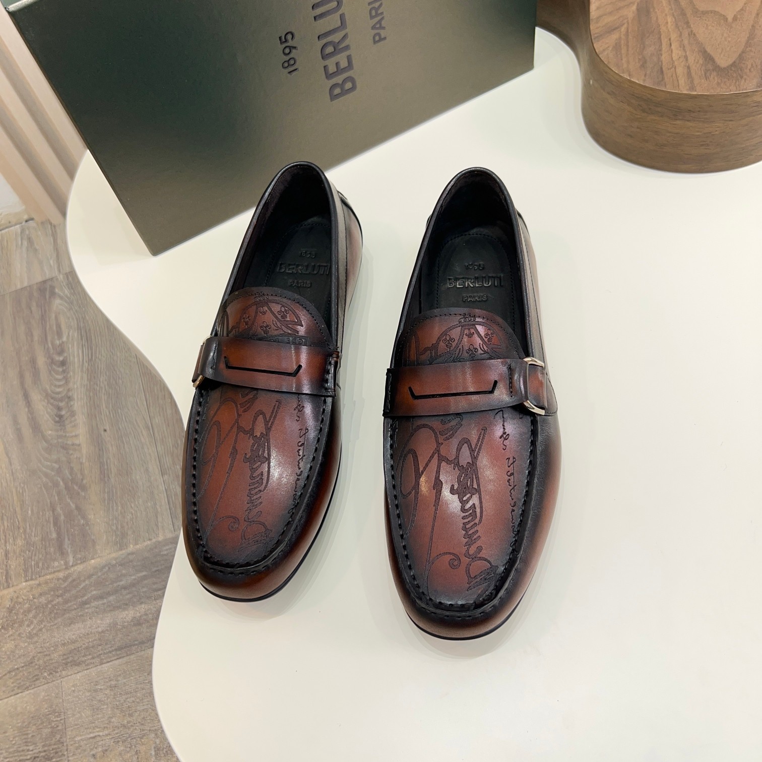 Berluti Men's Handmade Leather Loafers - Italian Calfskin, Exquisite Patina 11 a1743061075941 1062