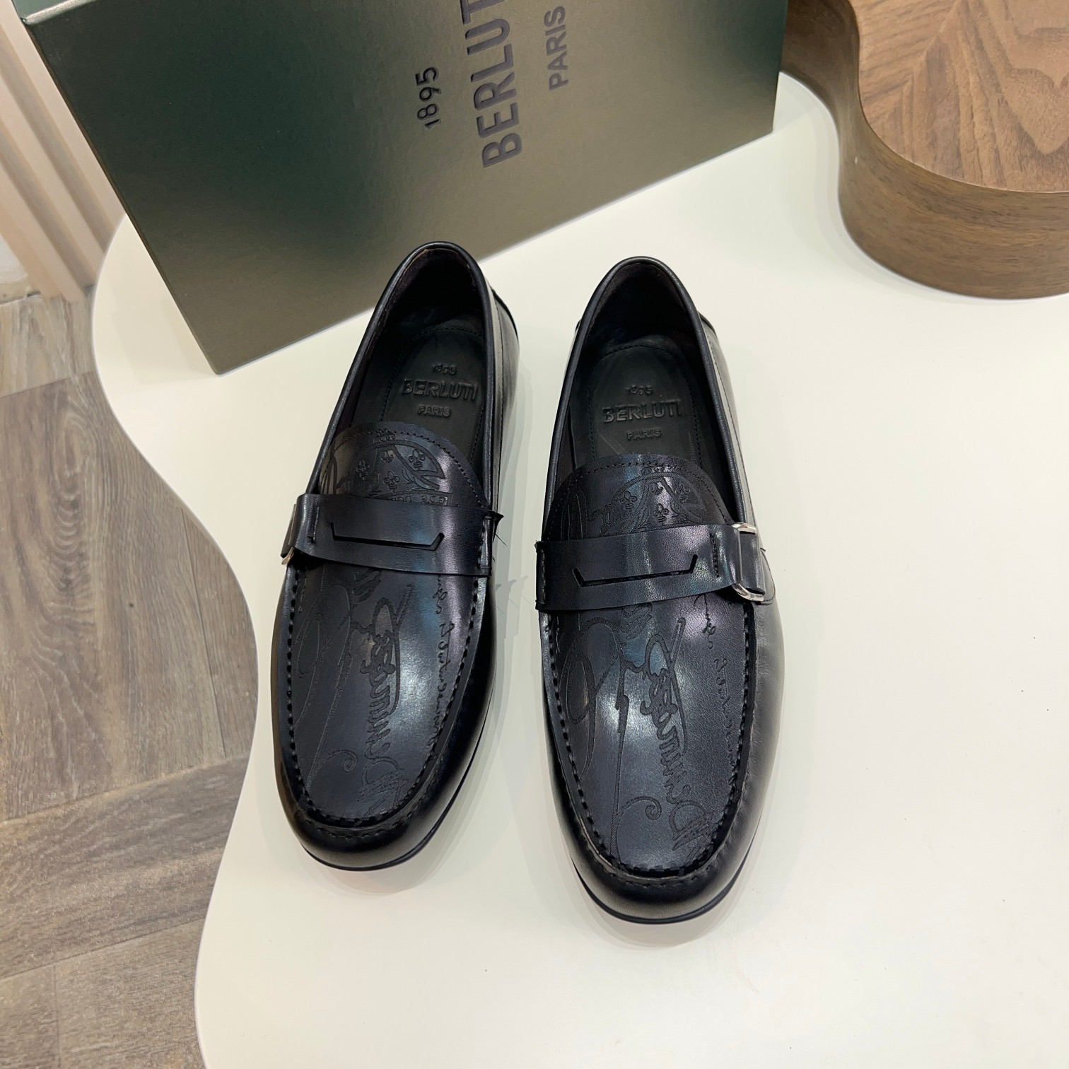 Berluti Handmade Leather Loafers, Italian Calfskin, Men's Dress Shoes Size 39-44 10 a1743061137603 8108