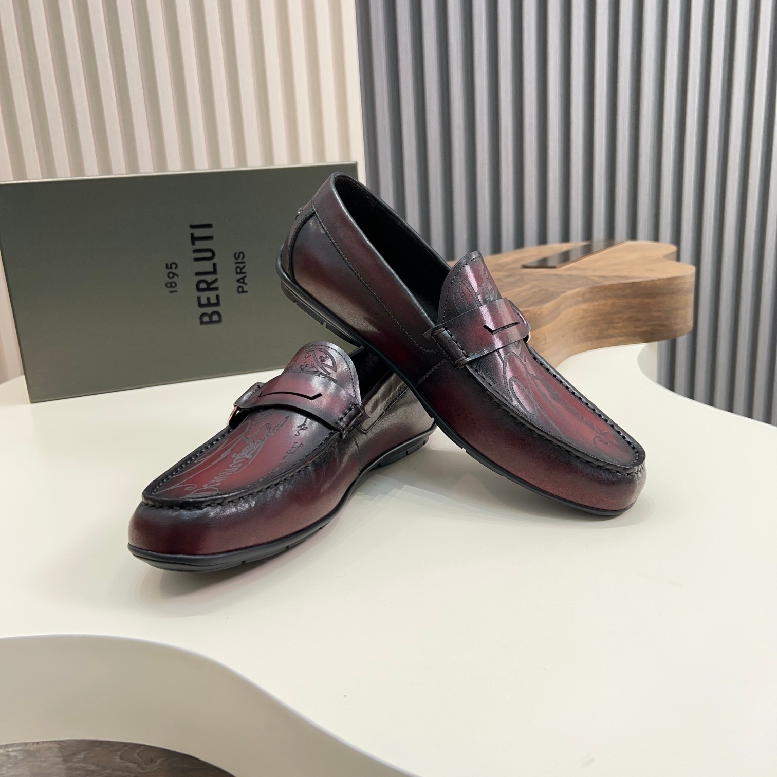 Berluti Men's Handmade Leather Loafers - Italian Calfskin, Exquisite Craftsmanship 4 a1743061159181 0163