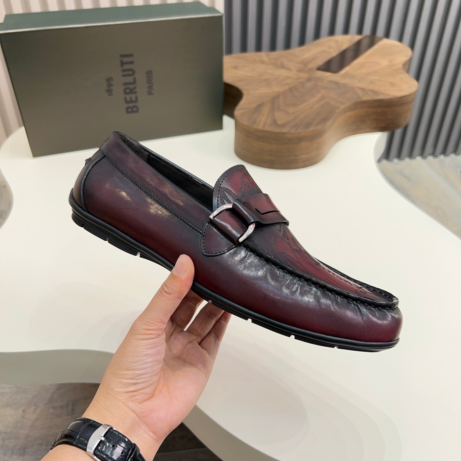 Berluti Men's Handmade Leather Loafers - Italian Calfskin, Exquisite Craftsmanship 7 a1743061168819 1854