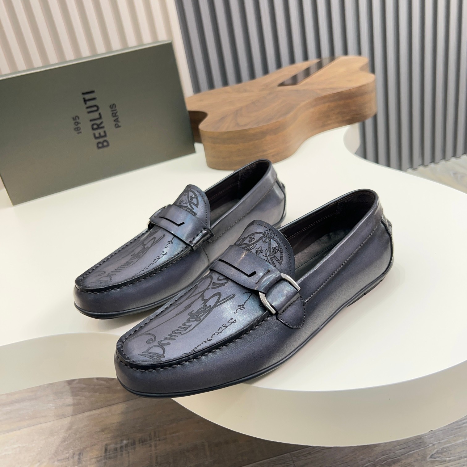 Berluti Men's Handmade Leather Loafers, Italian Calfskin - Sizes 39-44 1 Berluti Men's Handmade Leather Loafers, Italian Calfskin - Sizes 39-44