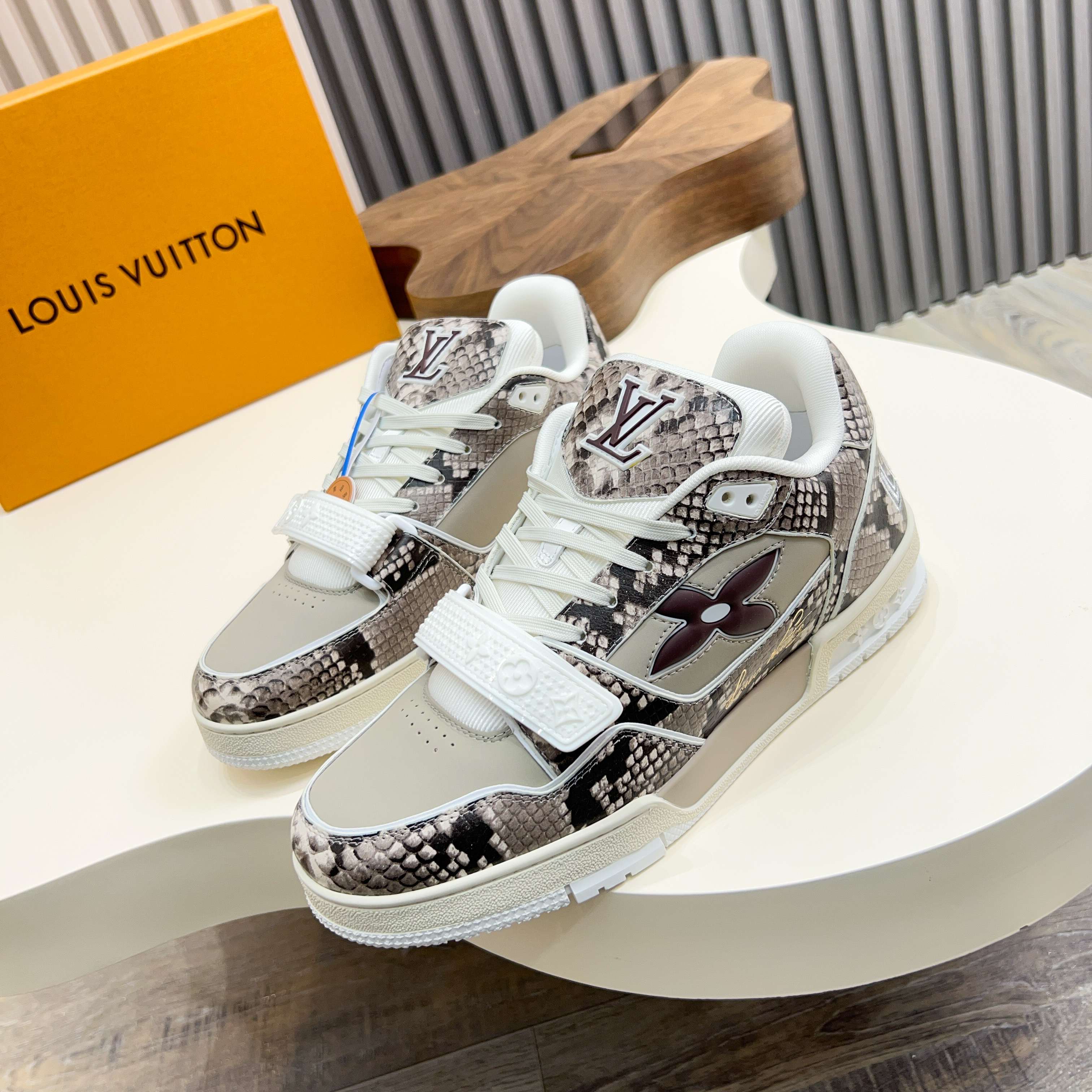 Louis Vuitton Trainer Sneaker in Monogram Embossed Leather 1 Louis Vuitton Trainer Sneaker in Monogram Embossed Leather