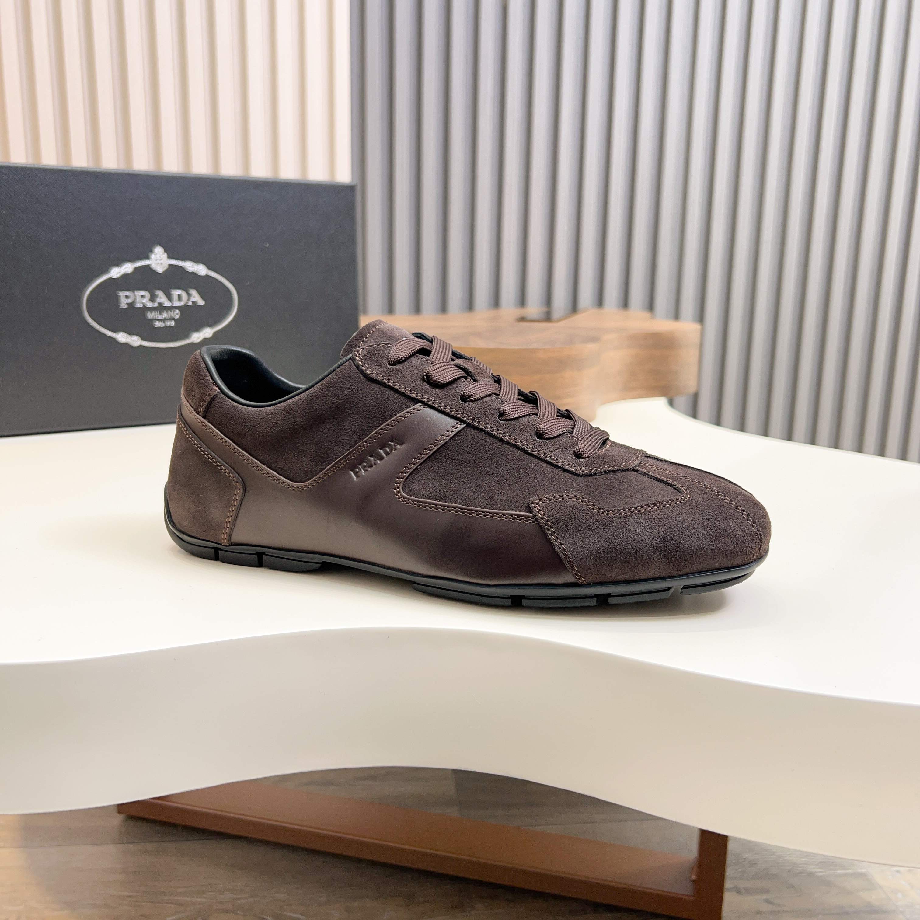 Prada Wind Series Men's Suede Leather Casual Sneakers, Comfortable and Stylish 5 a1743510140522 3786