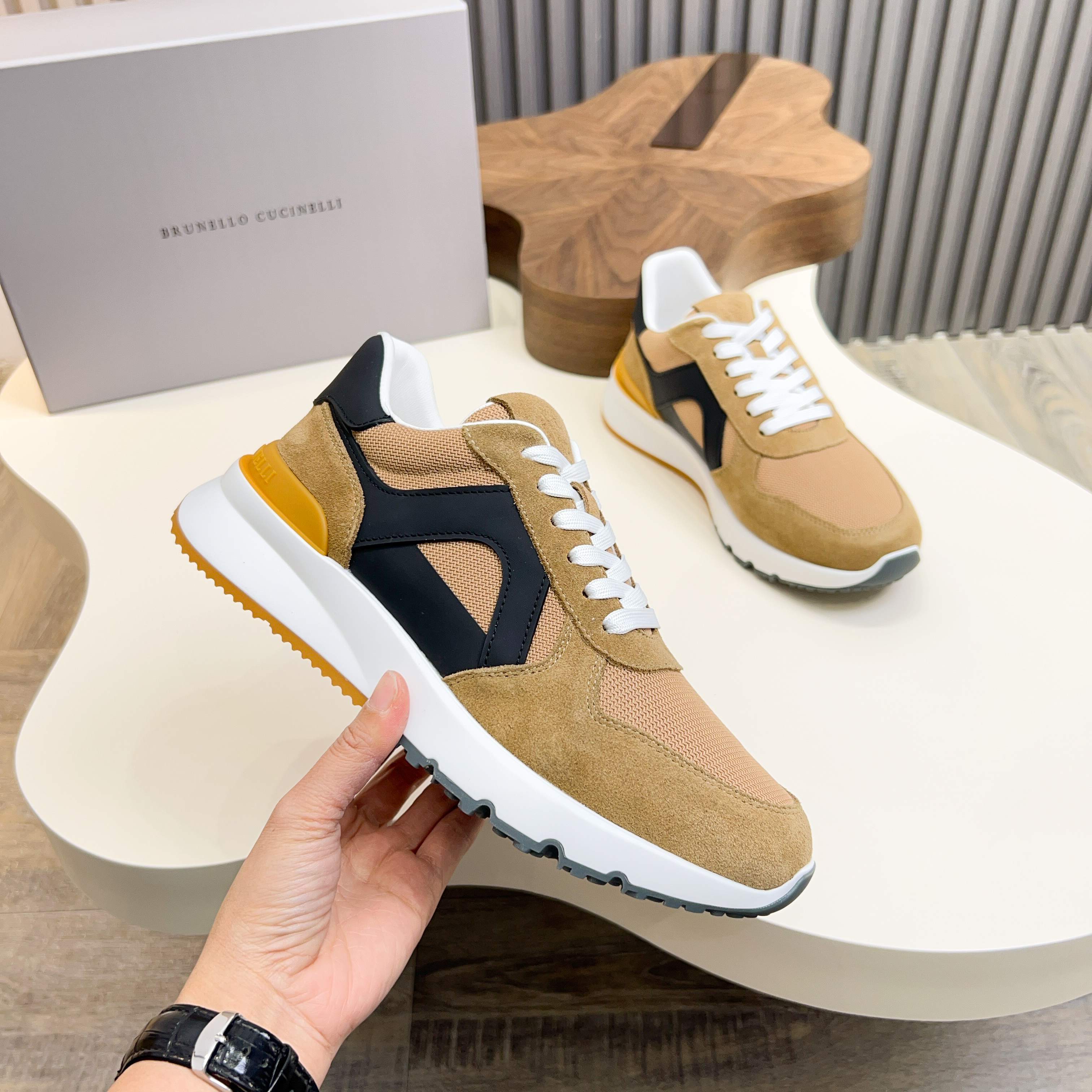 Brunello Cucinelli dinero viejo estilo italiano de lujo superior zapatos casuales de los hombres, la
