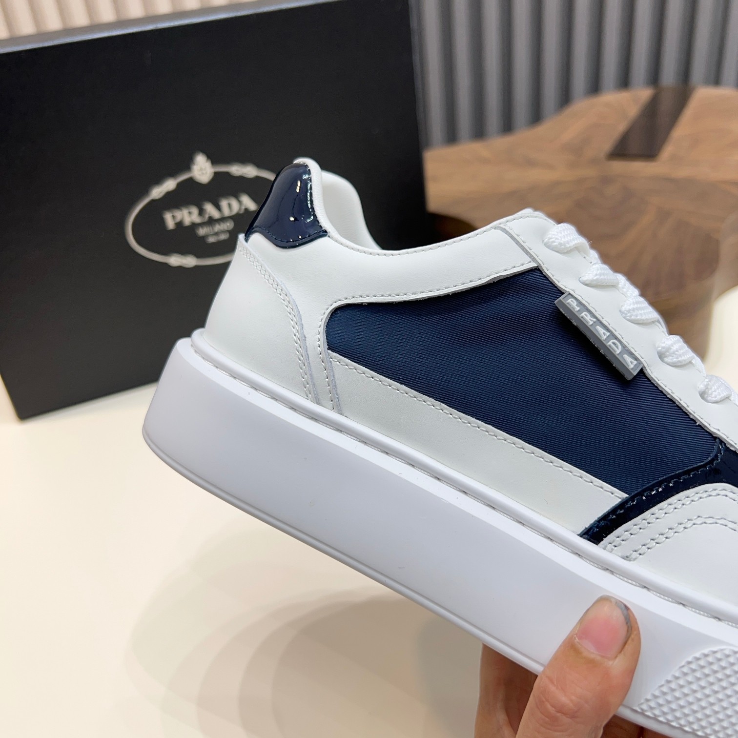 Prada Men's Leather Sneakers, New Casual Sports Style - Size 39-44 6 a1744086465929 0222