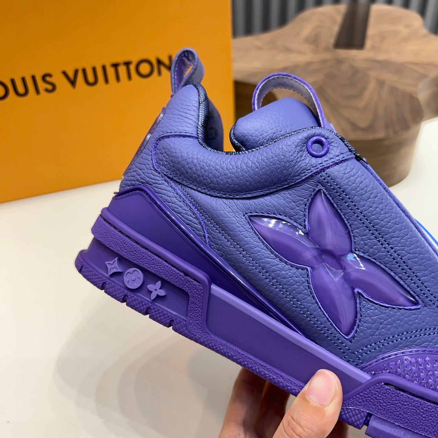 Louis Vuitton Trainer Sneaker: Monogram Leather, Comfort Fit, Stylish Purple 6 a1744496810973 7818