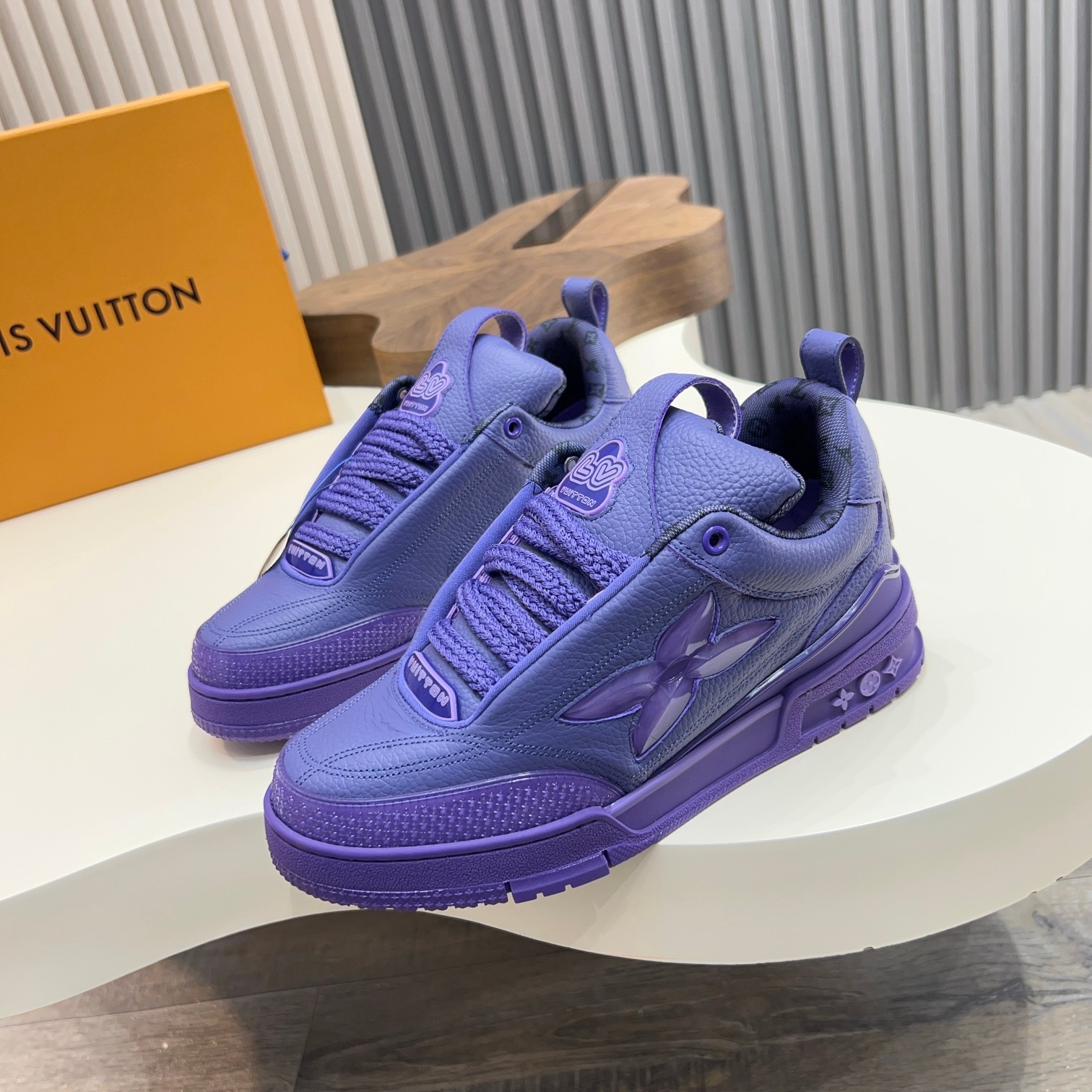 Louis Vuitton Trainer Sneaker: Monogram Leather, Comfort Fit, Stylish Purple 1 Louis Vuitton Trainer Sneaker: Monogram Leather, Comfort Fit, Stylish Purple