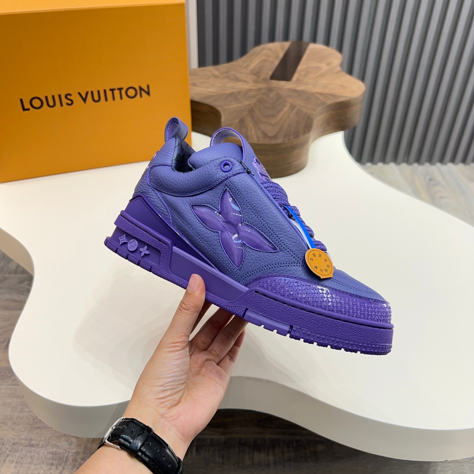 Louis Vuitton Trainer Sneaker: Monogram Leather, Comfort Fit, Stylish Purple 8 a1744496812151 5206