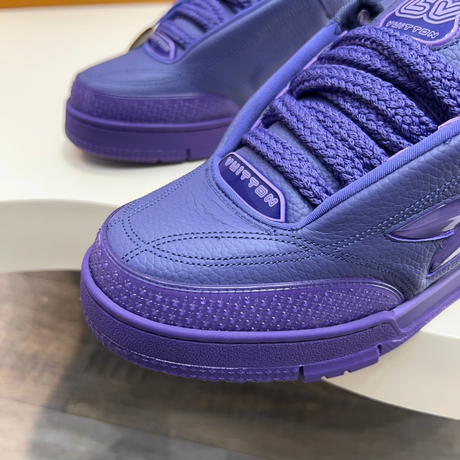 Louis Vuitton Trainer Sneaker: Monogram Leather, Comfort Fit, Stylish Purple 9 a1744496812152 2427