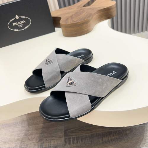 Prada Men's Suede Leather Crossover Sandals | Stylish & Comfortable 1 Prada Men's Suede Leather Crossover Sandals | Stylish & Comfortable