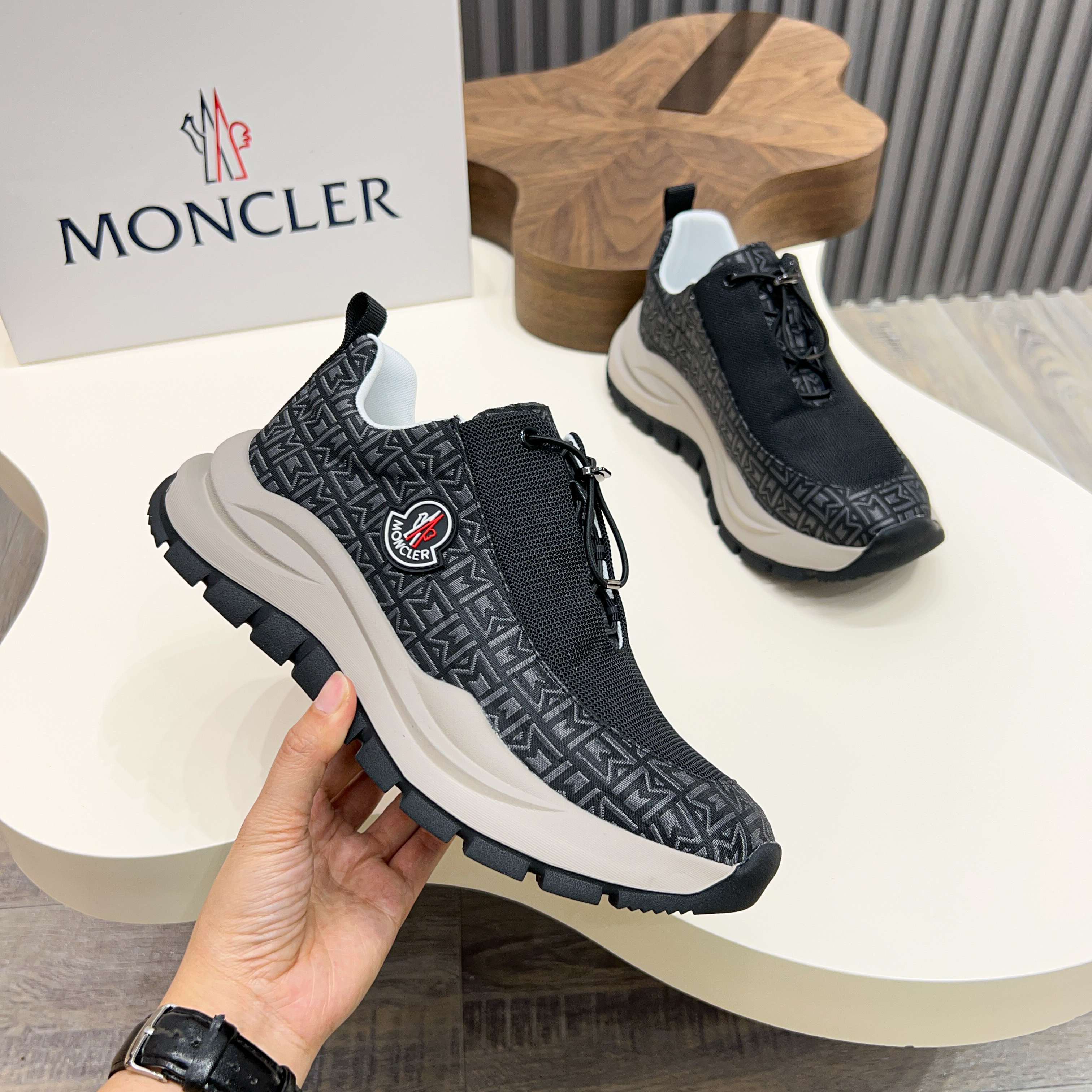 Moncler Men's Lace-Up Casual Sneakers - Comfortable & Stylish 3 a1745101671395 7815
