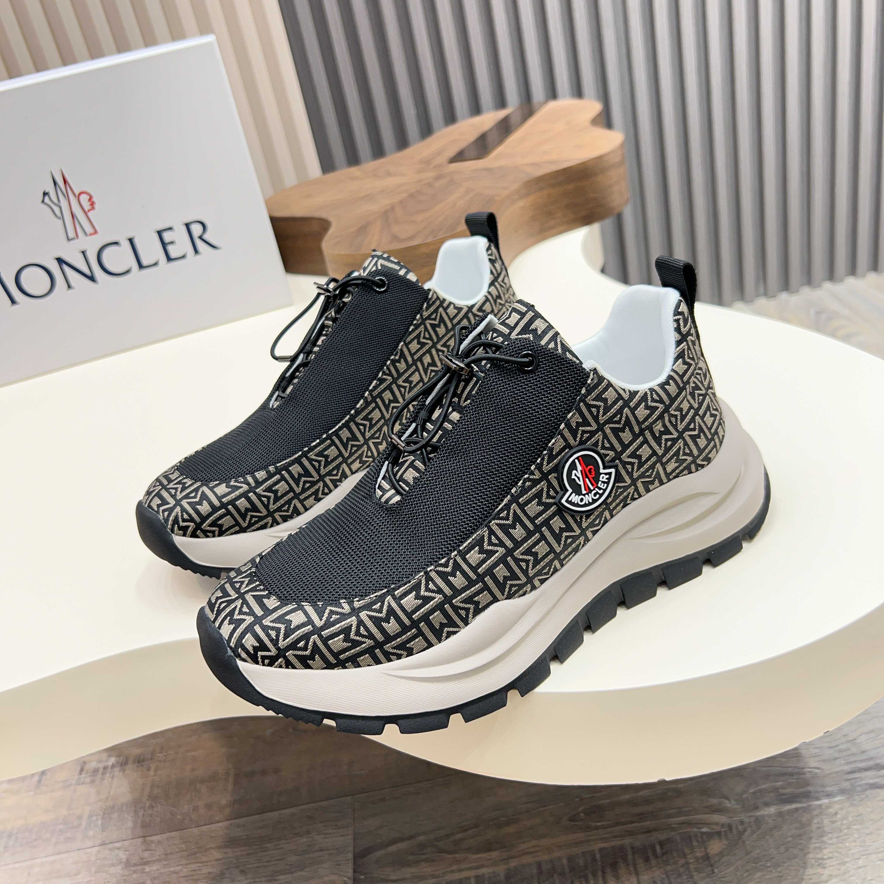 Moncler Men's Lace-Up Casual Sneakers - Comfortable & Slip-Resistant 1 Moncler Men's Lace-Up Casual Sneakers - Comfortable & Slip-Resistant