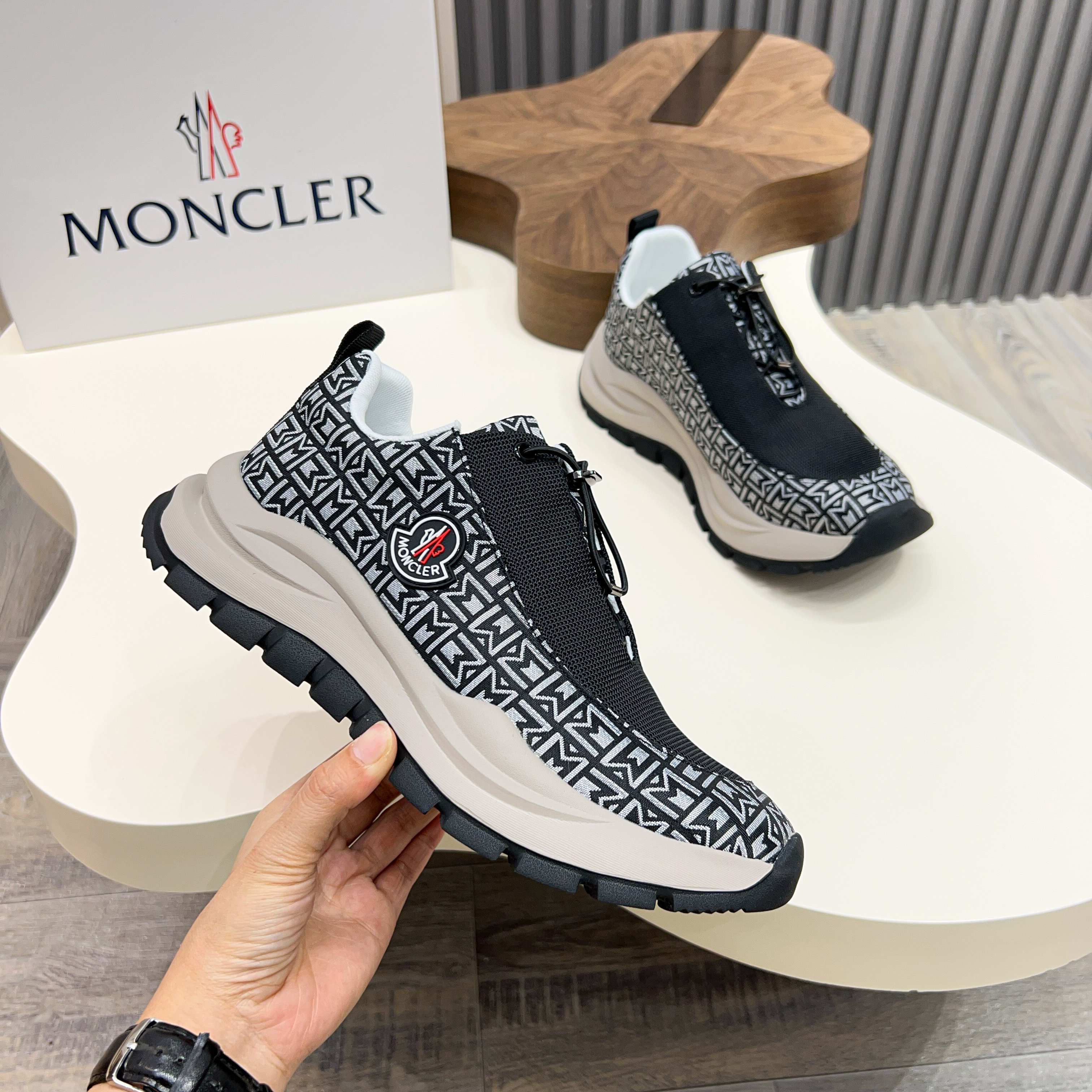 Moncler Men's Lace-Up Casual Sneakers - Comfortable & Stylish Design 3 a1745104638397 6175