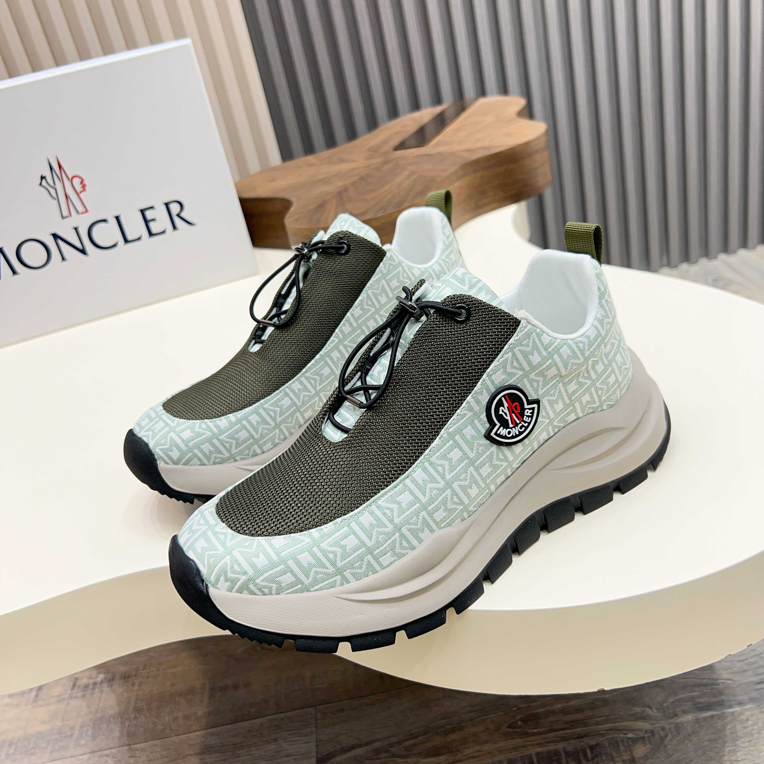 Moncler Men's Lace-Up Casual Sneakers - Comfortable & Stylish, Size 38-44 1 Moncler Men's Lace-Up Casual Sneakers - Comfortable & Stylish, Size 38-44