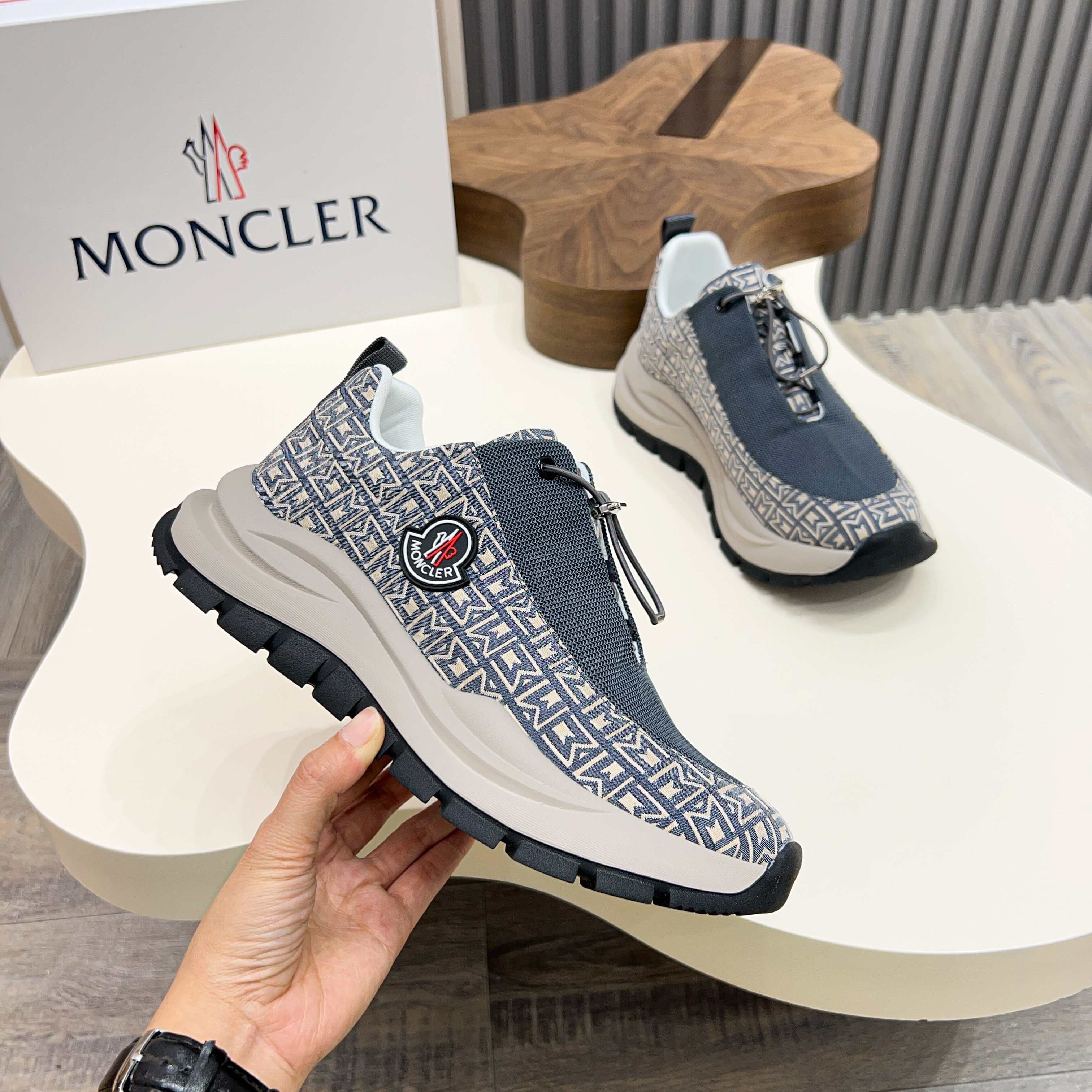 Moncler Men's Lace-Up Casual Sneakers - Comfortable & Stylish Design 3 a1745105196969 7443