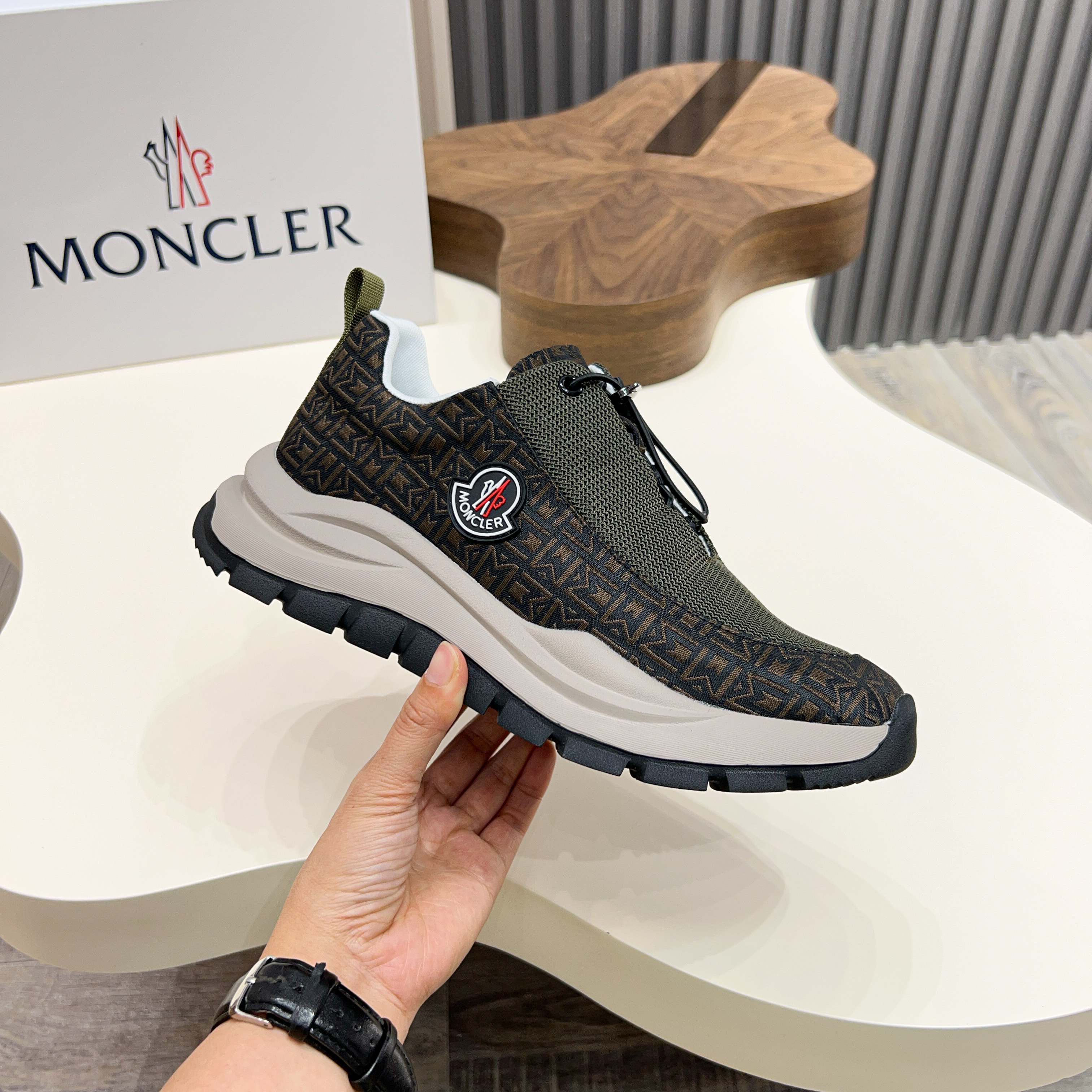 Moncler Men's Slip-On Sneakers, Knit Upper, Lightweight, Sizes 38-44 10 a1745105229346 3460