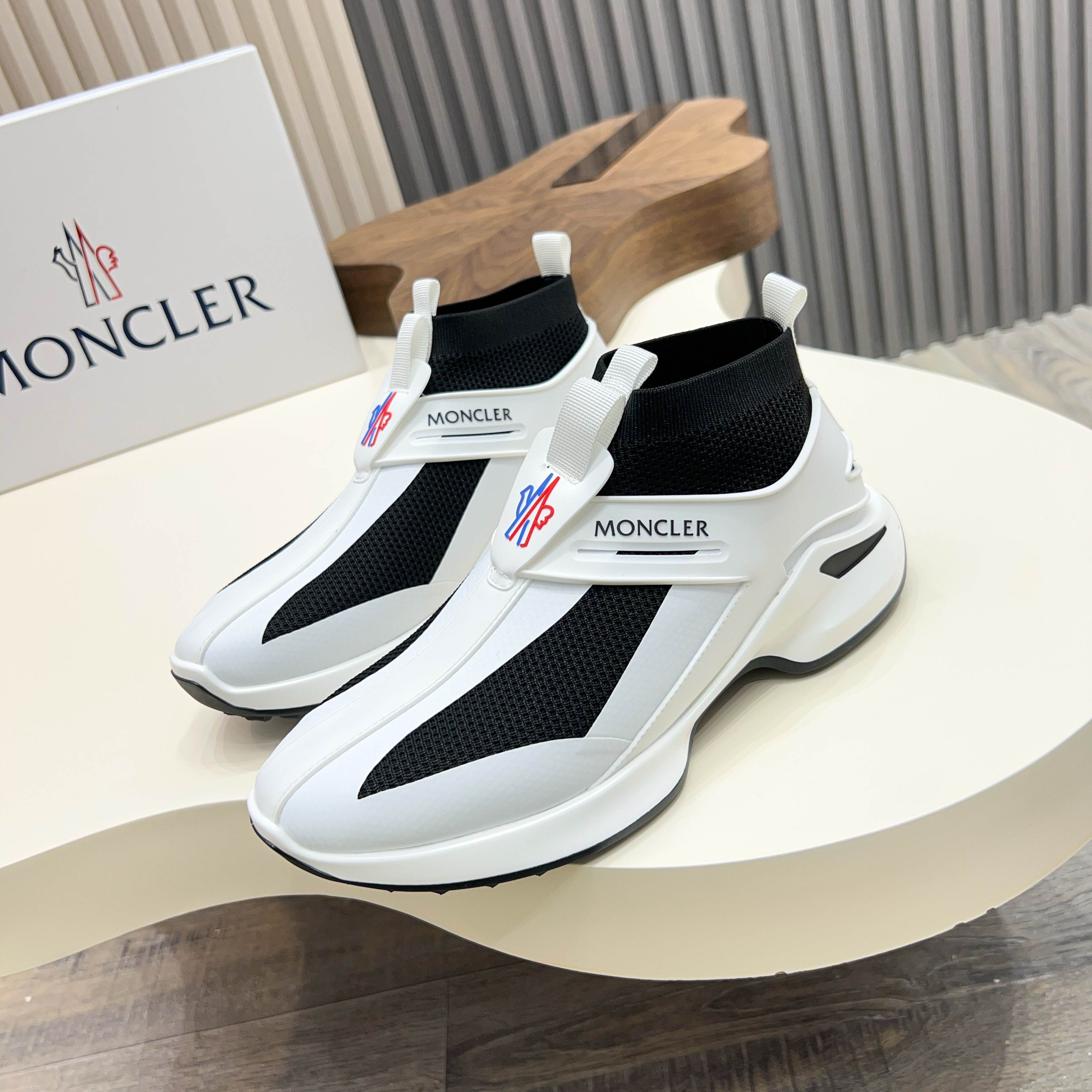 Moncler Men's Knit Lace-Up Sneakers: Comfort & Style, Sizes 38-44 2 a1745122832497 0158