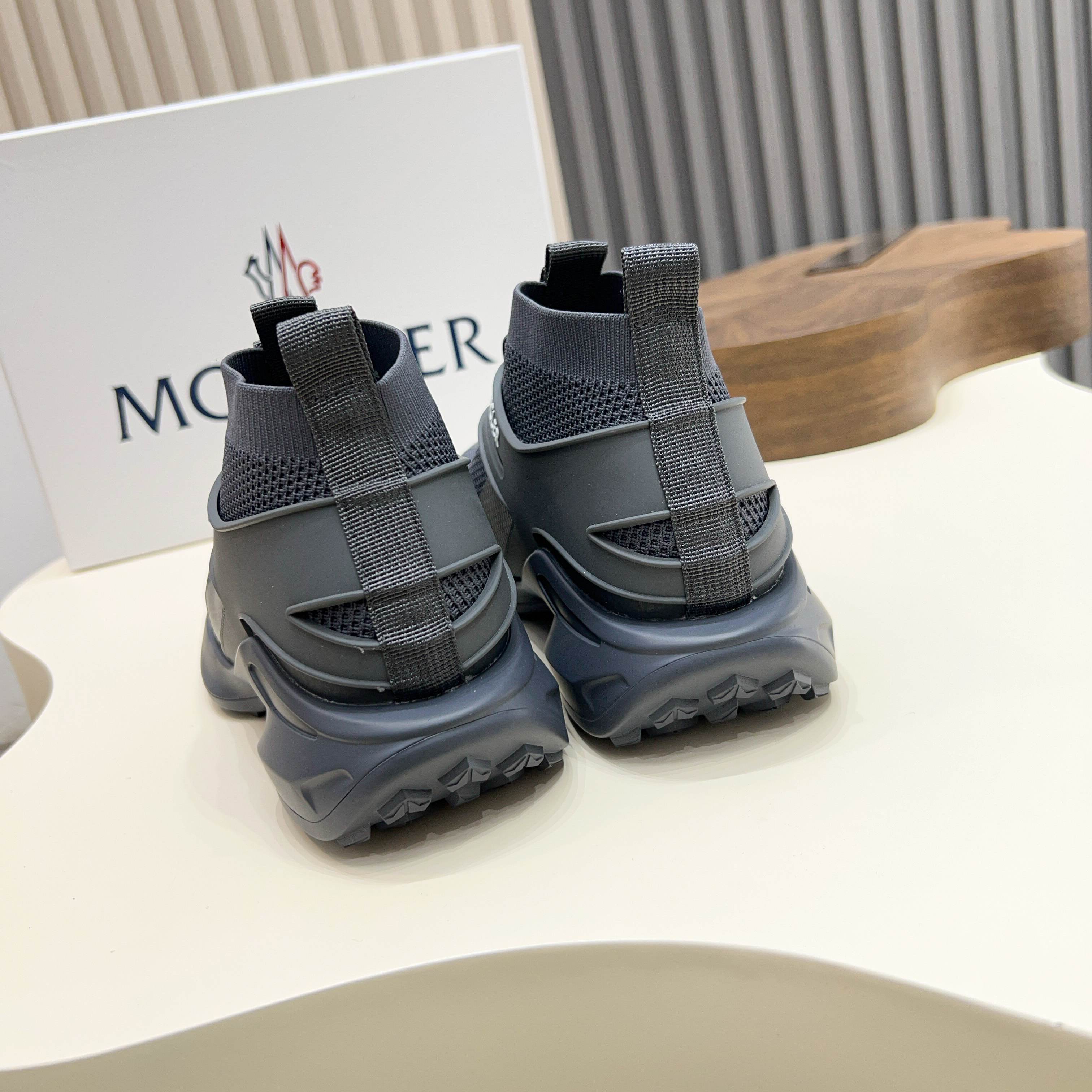 Moncler Men's Gray Knit Slip-On Sneakers - Comfort & Style 4 a1745122945889 1176