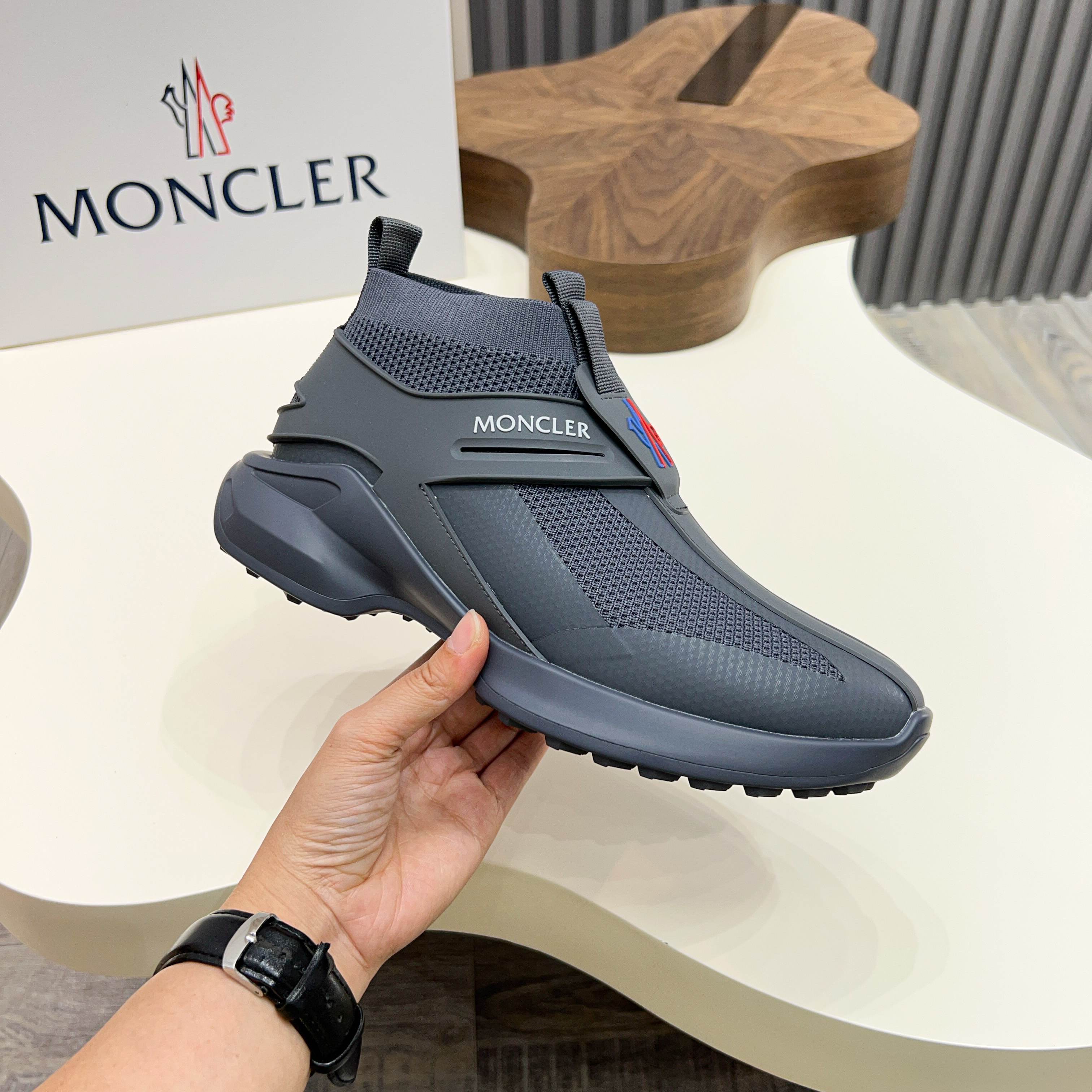 Moncler Men's Gray Knit Slip-On Sneakers - Comfort & Style 8 a1745122947829 4002