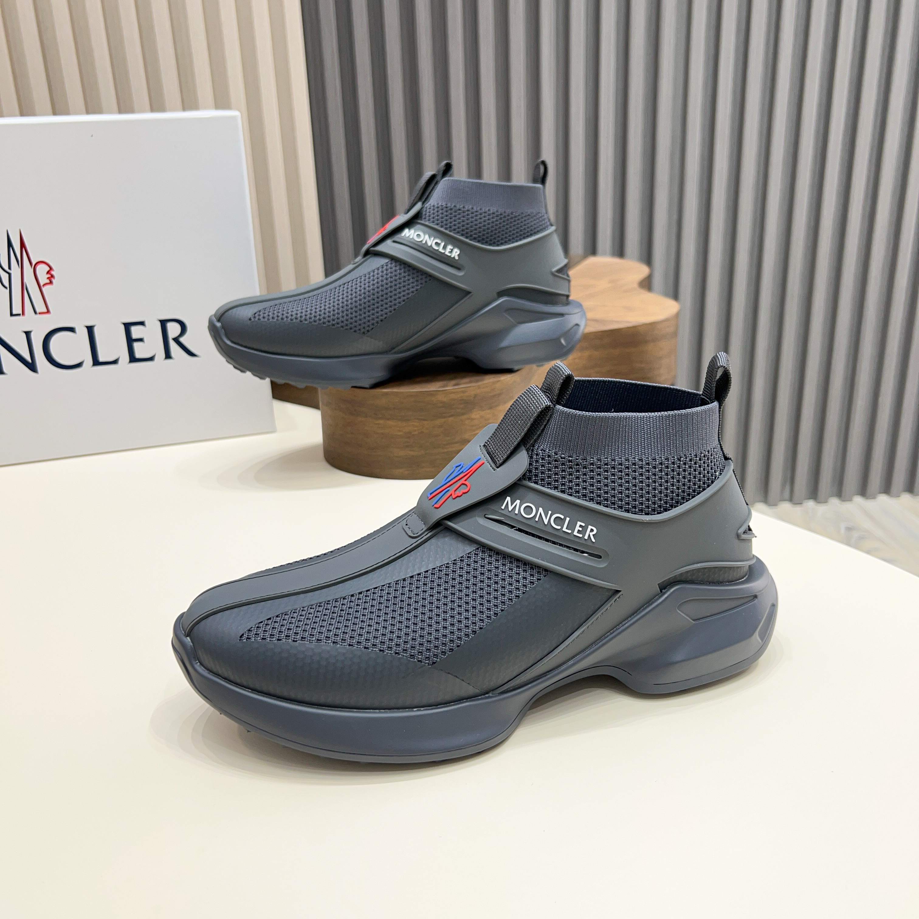 Moncler Men's Gray Knit Slip-On Sneakers - Comfort & Style 11 a1745122948052 3310