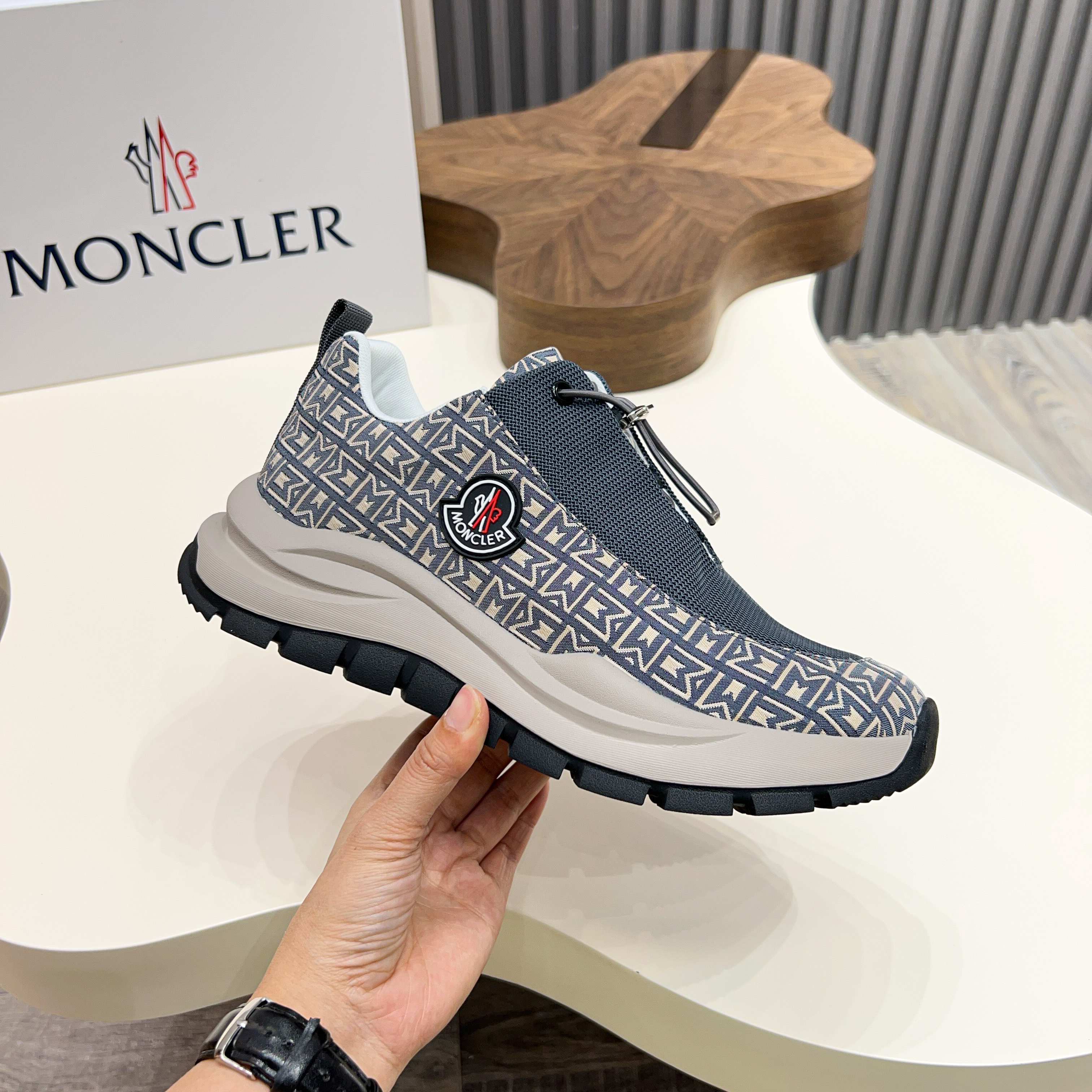 Moncler Men's Lace-Up Casual Sneakers - Comfortable & Stylish Design 8 a1745123130265 3685