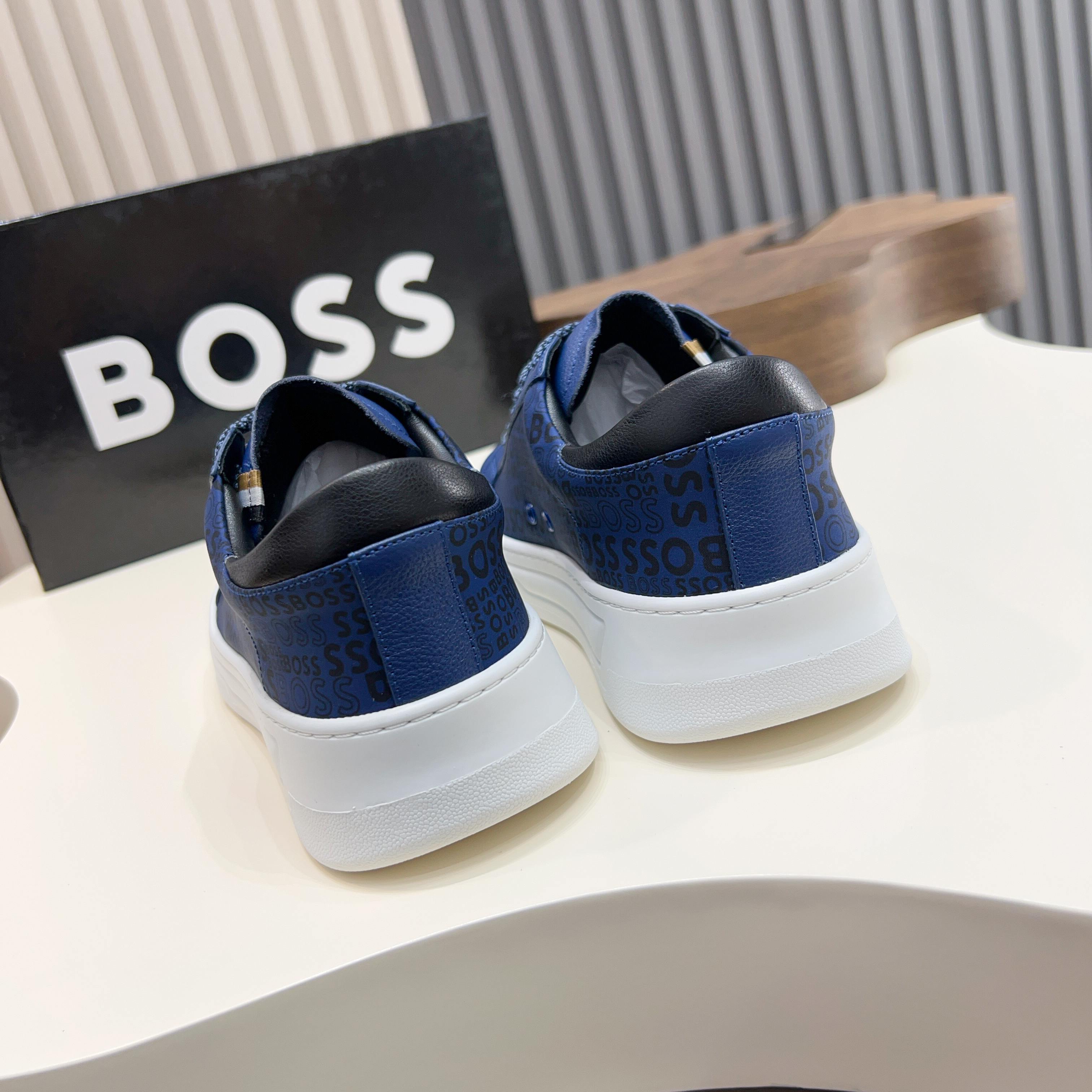 BOSS Men's Leather Sneakers - Comfortable, Breathable Sport Shoes 4 a1745625379161 4602