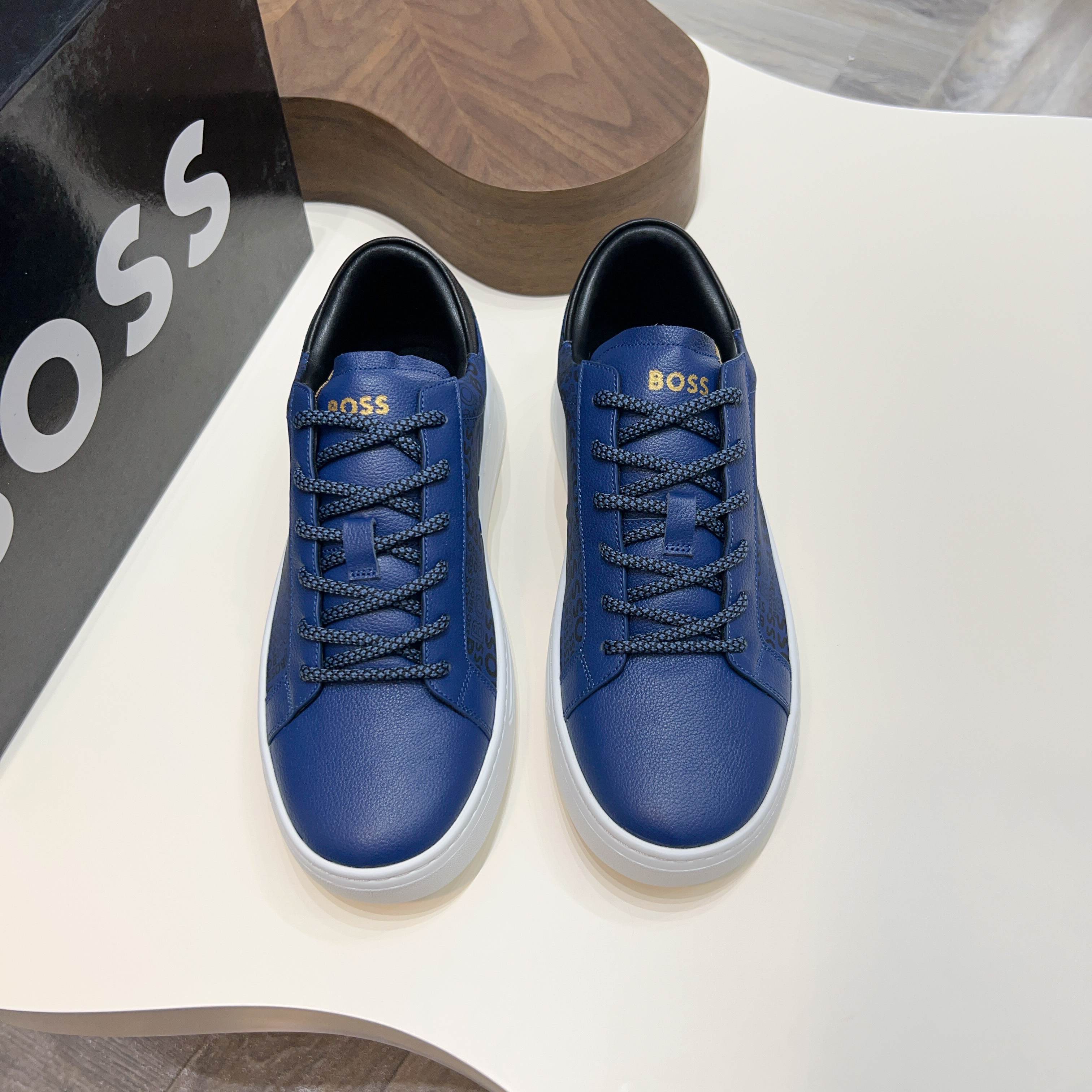 BOSS Men's Leather Sneakers - Comfortable, Breathable Sport Shoes 10 a1745625381726 1573