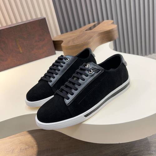 Stefano Ricci Men's Black Leather Sneakers - Premium Comfort and Style