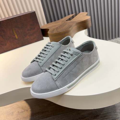 Stefano Ricci Men's Gray Suede Leather Lace-Up Sneakers, Sizes 38-44 1 Stefano Ricci Men's Gray Suede Leather Lace-Up Sneakers, Sizes 38-44
