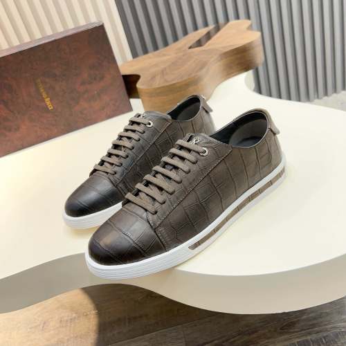 Stefano Ricci Men's Leather Low-Top Sneakers, Lace-Up Casual Shoes 1 Stefano Ricci Men's Leather Low-Top Sneakers, Lace-Up Casual Shoes