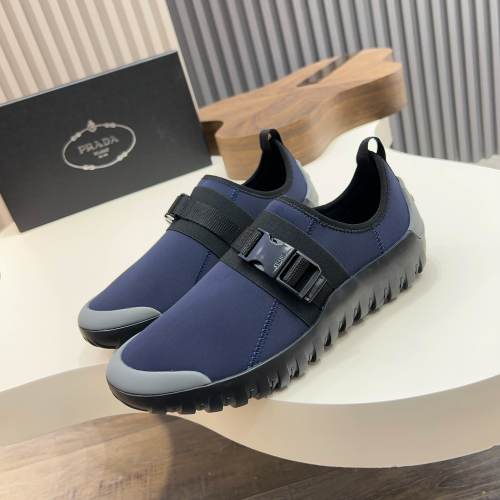 Prada Men's Nylon Fabric Sneakers - Elegant, Innovative Design