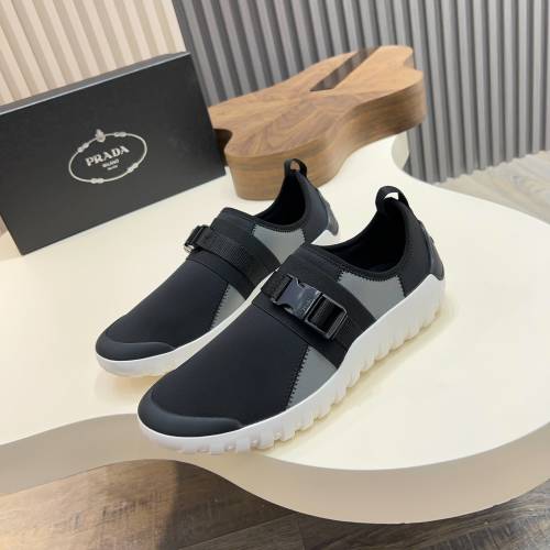 Prada Men's Nylon Fabric Sneakers With Buckle Strap - Comfortable & Stylish 1 Prada Men's Nylon Fabric Sneakers With Buckle Strap - Comfortable & Stylish