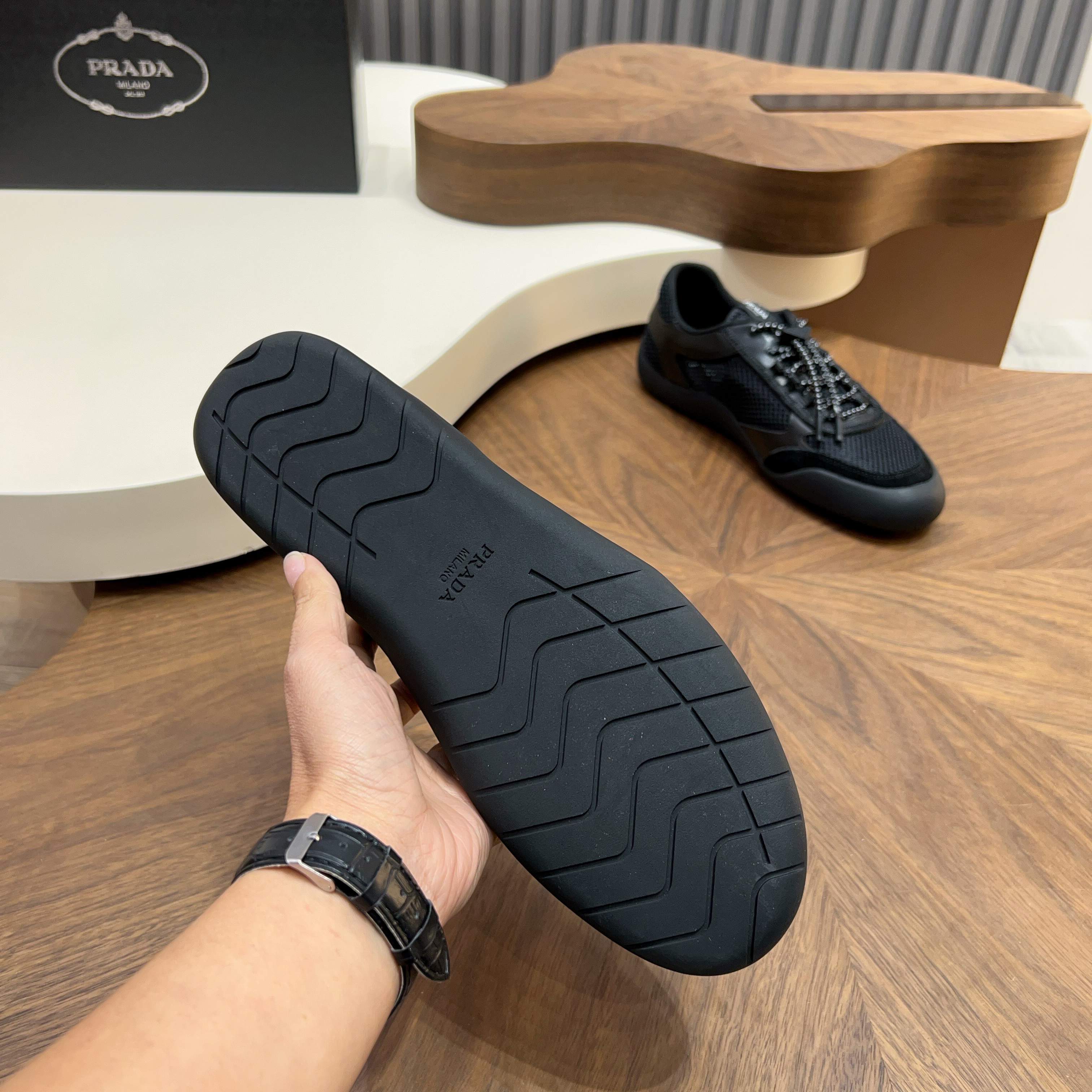Prada Style Leather Men's Shoes Men's Shoes Men's Shoes detail image 3 from source 767210