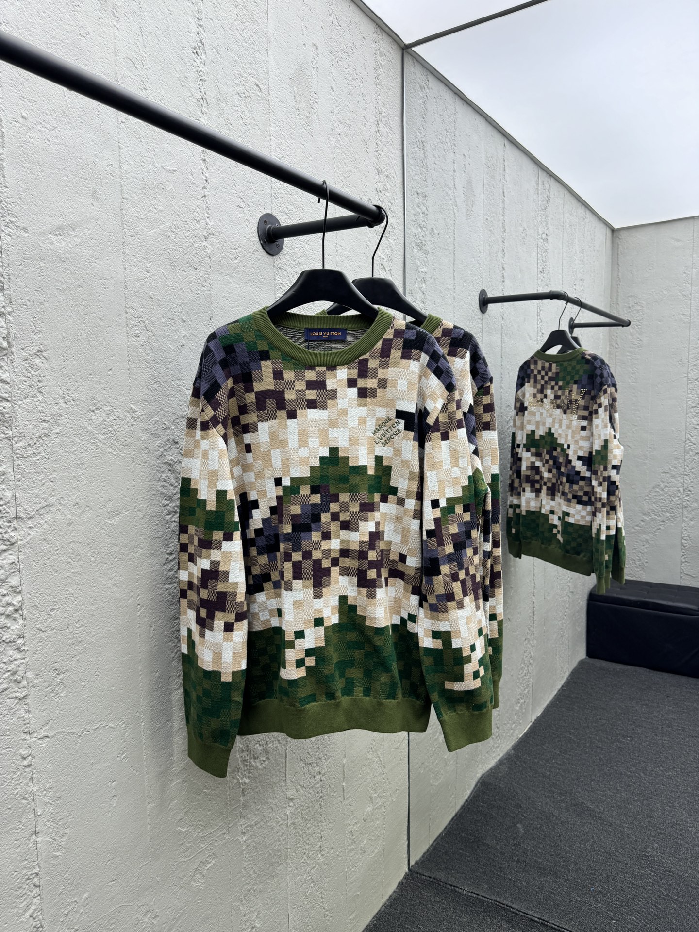 Louis Vuitton Clothing Sweatshirts Green Knitting Fall/Winter Collection