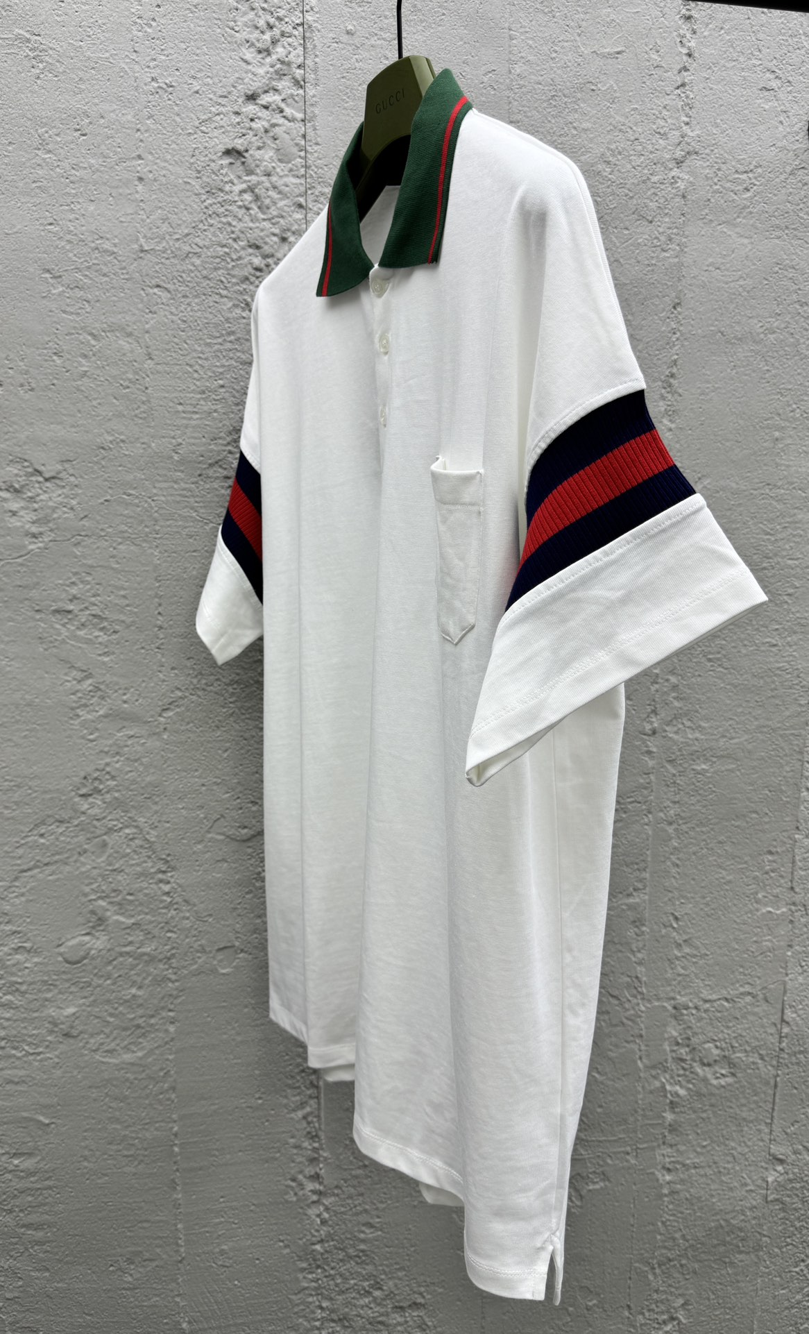 GUCCI 红绿织带拼接POLO衫 8