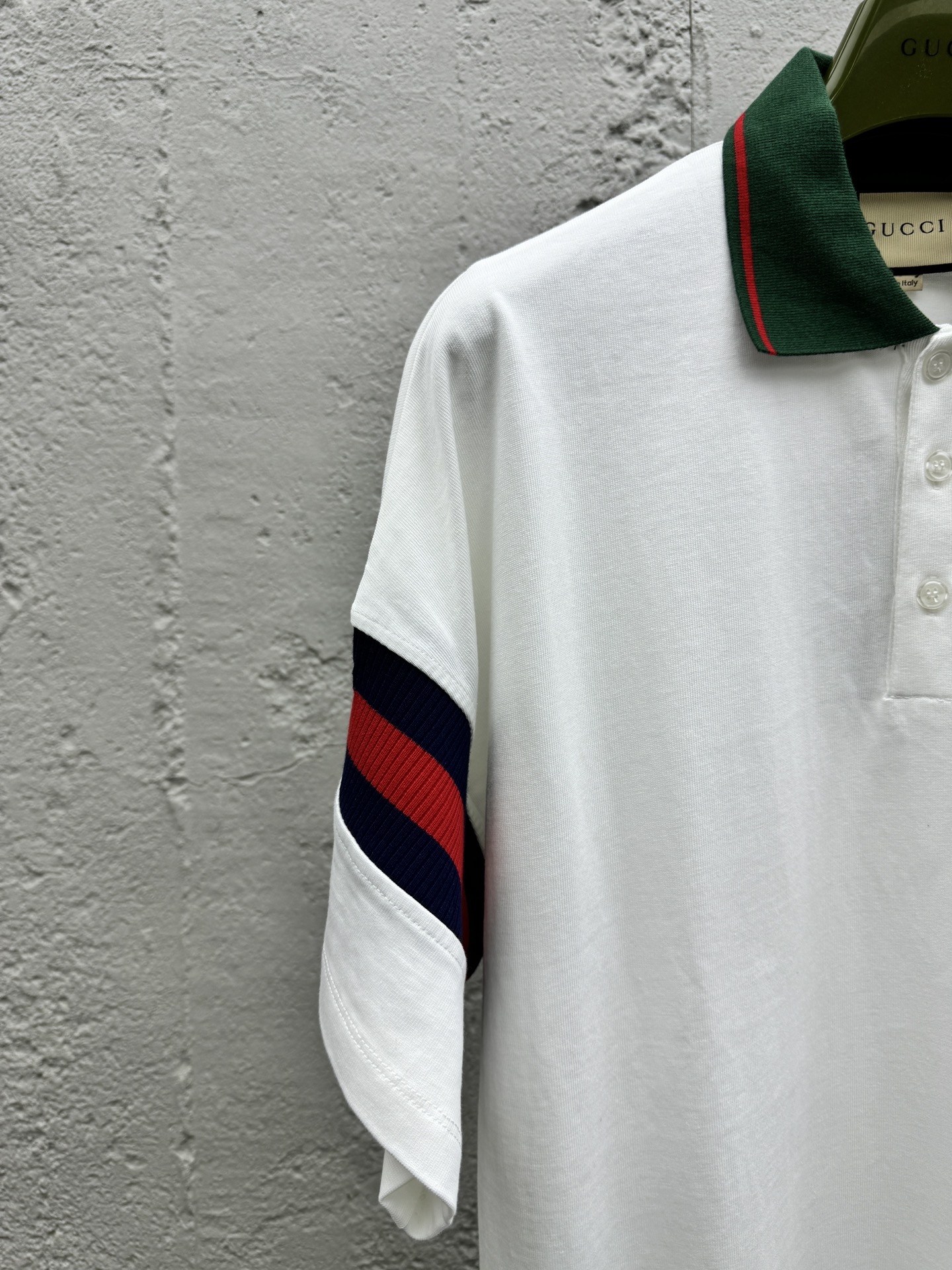GUCCI 红绿织带拼接POLO衫 4