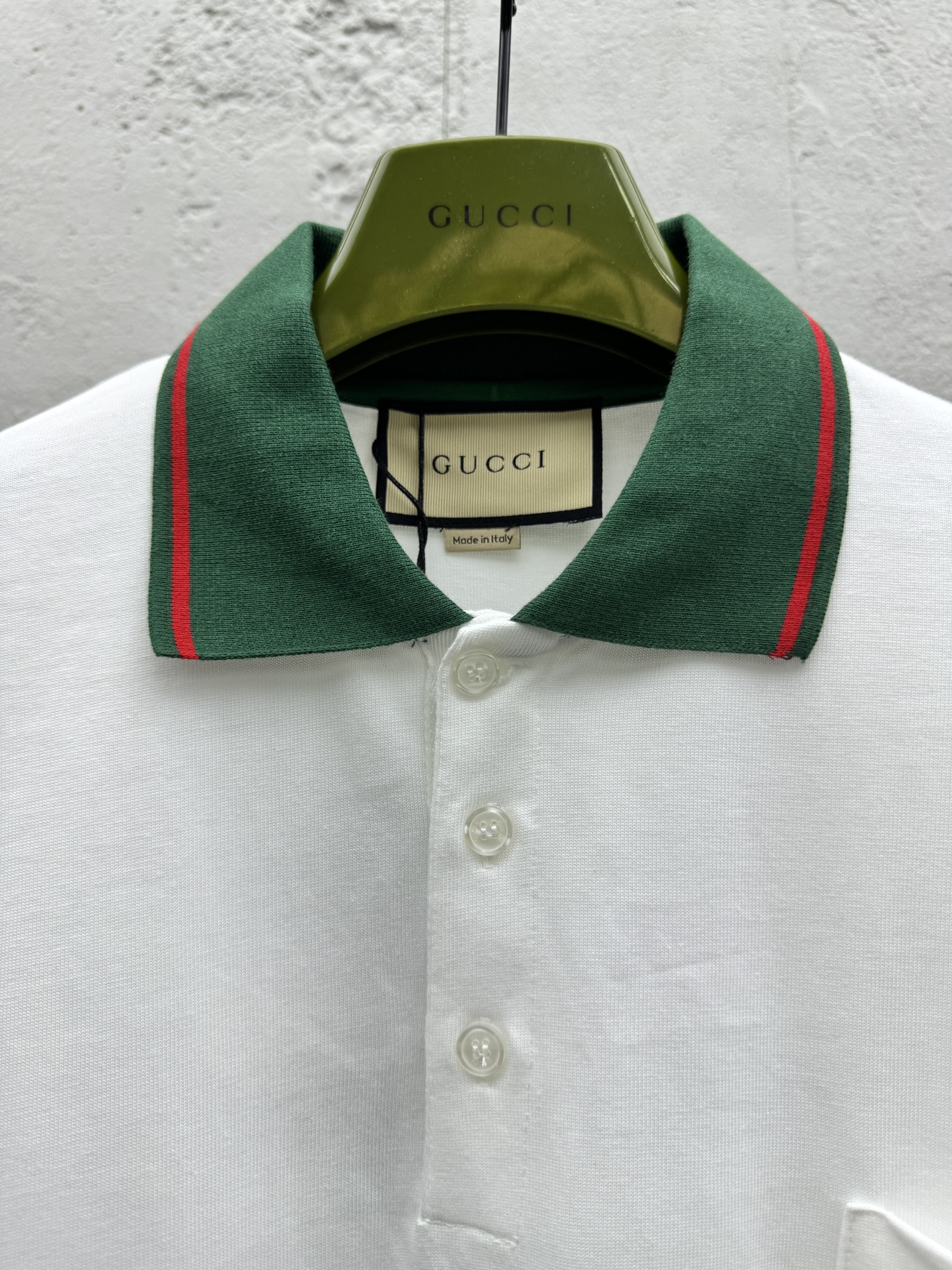 GUCCI 红绿织带拼接POLO衫 3